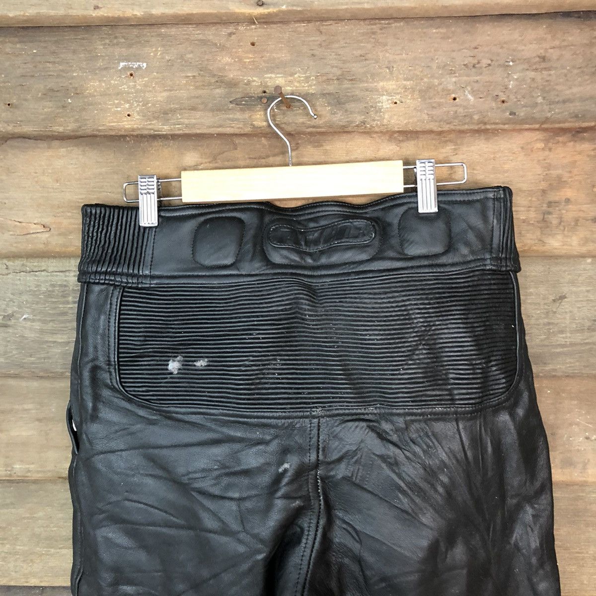 Genuine Leather DL Corin Motors biker Black Leather Pants #6931 Size US 29 - 11 Thumbnail