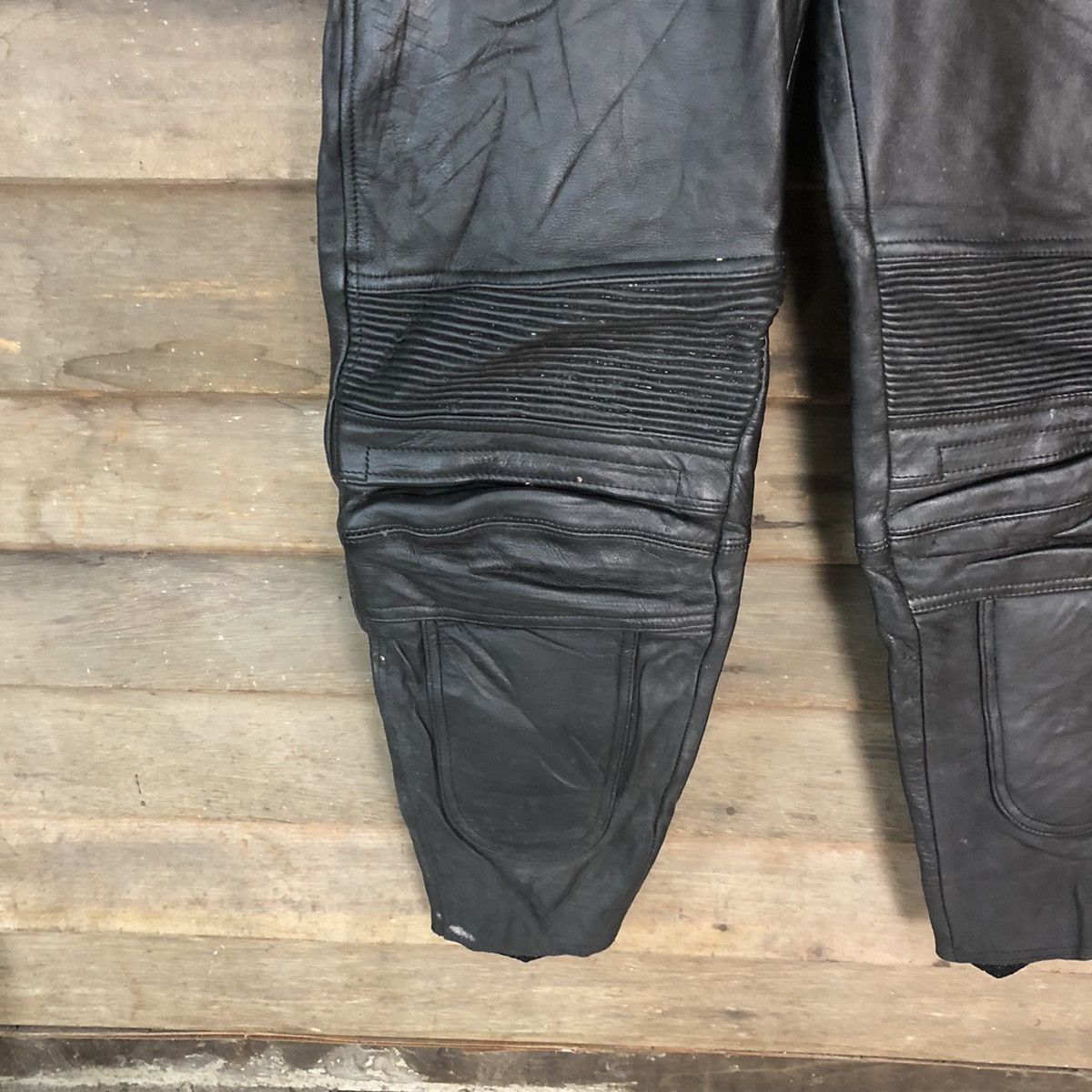 Genuine Leather DL Corin Motors biker Black Leather Pants #6931 Size US 29 - 6 Thumbnail