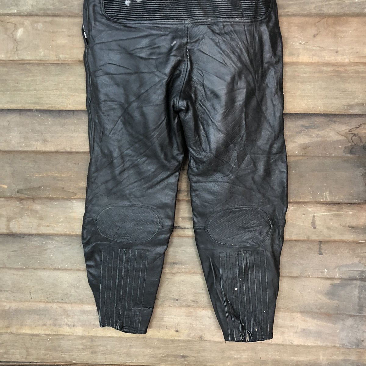 Genuine Leather DL Corin Motors biker Black Leather Pants #6931 Size US 29 - 10 Thumbnail