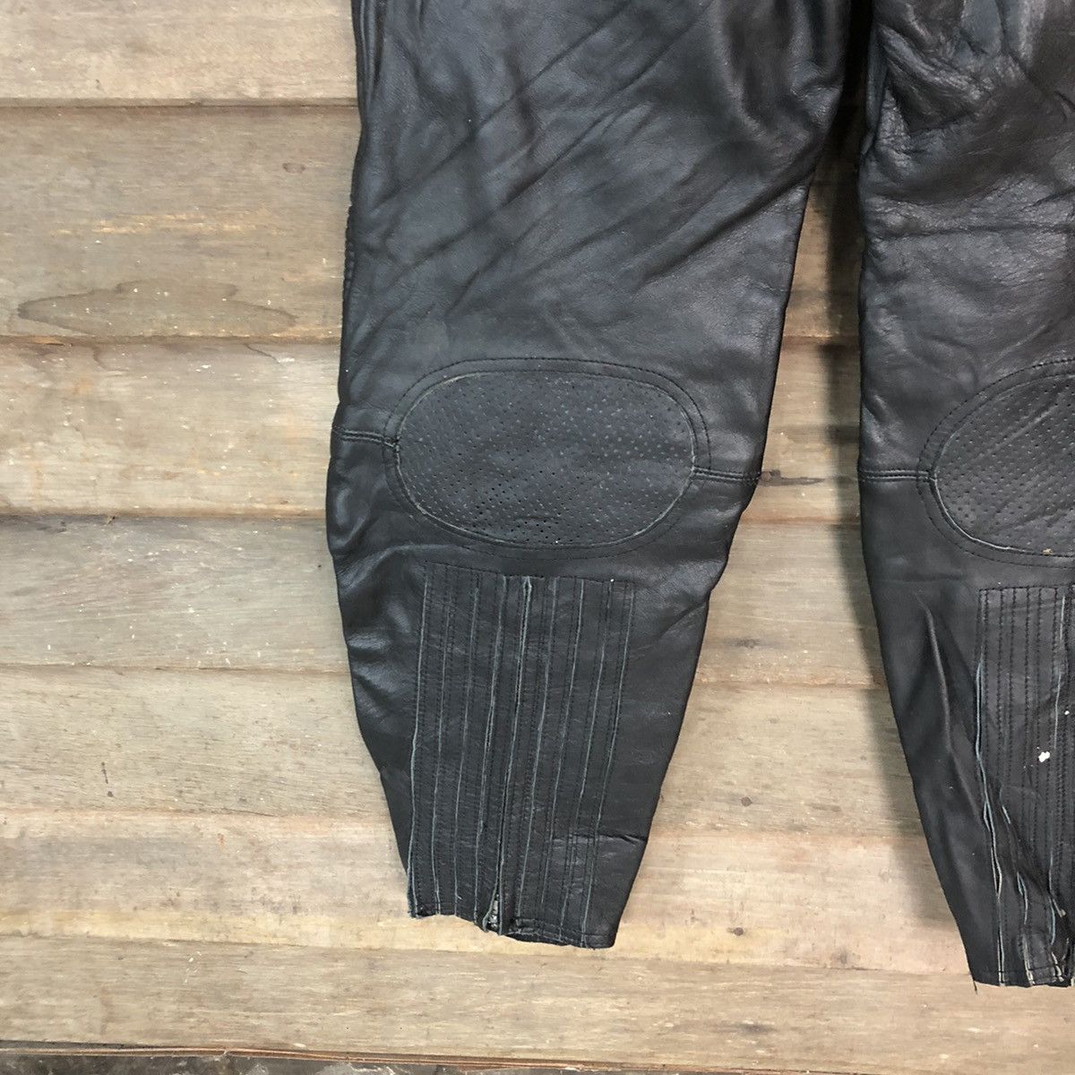 Genuine Leather DL Corin Motors biker Black Leather Pants #6931 Size US 29 - 12 Thumbnail