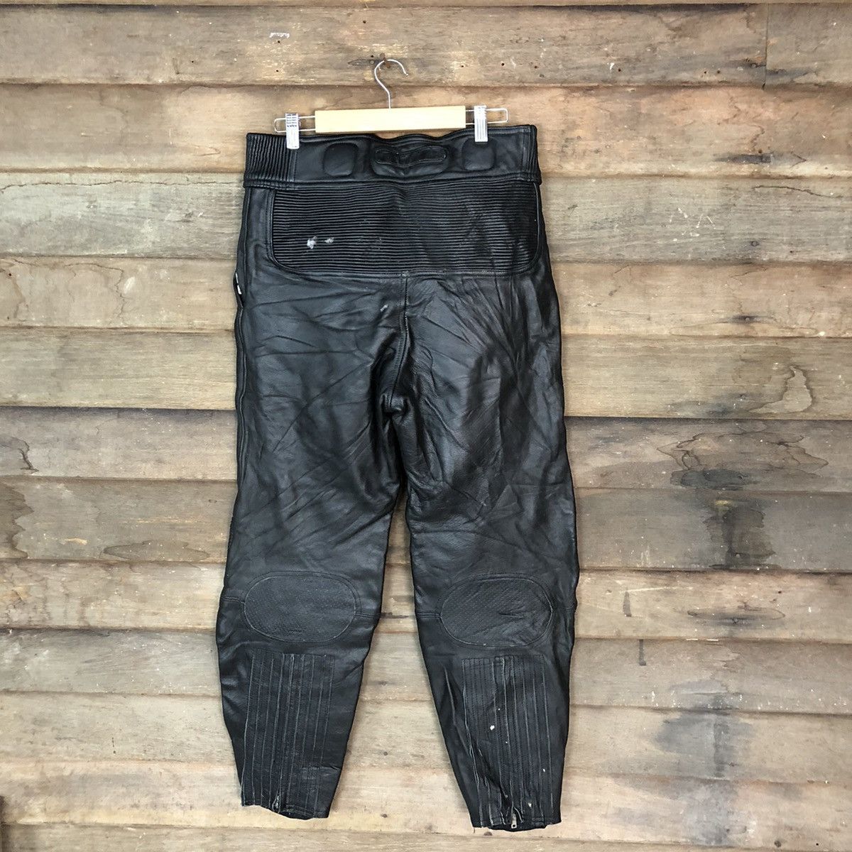 Genuine Leather DL Corin Motors biker Black Leather Pants #6931 Size US 29 - 8 Thumbnail