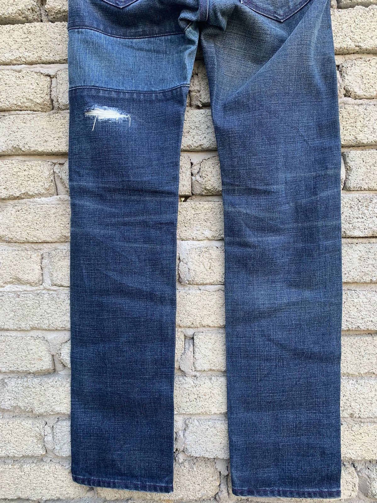 Neighborhood Neighborhood Savage Rips Patchwork 2003 Selvedge Denim Pants Size US 29 - 15 Thumbnail