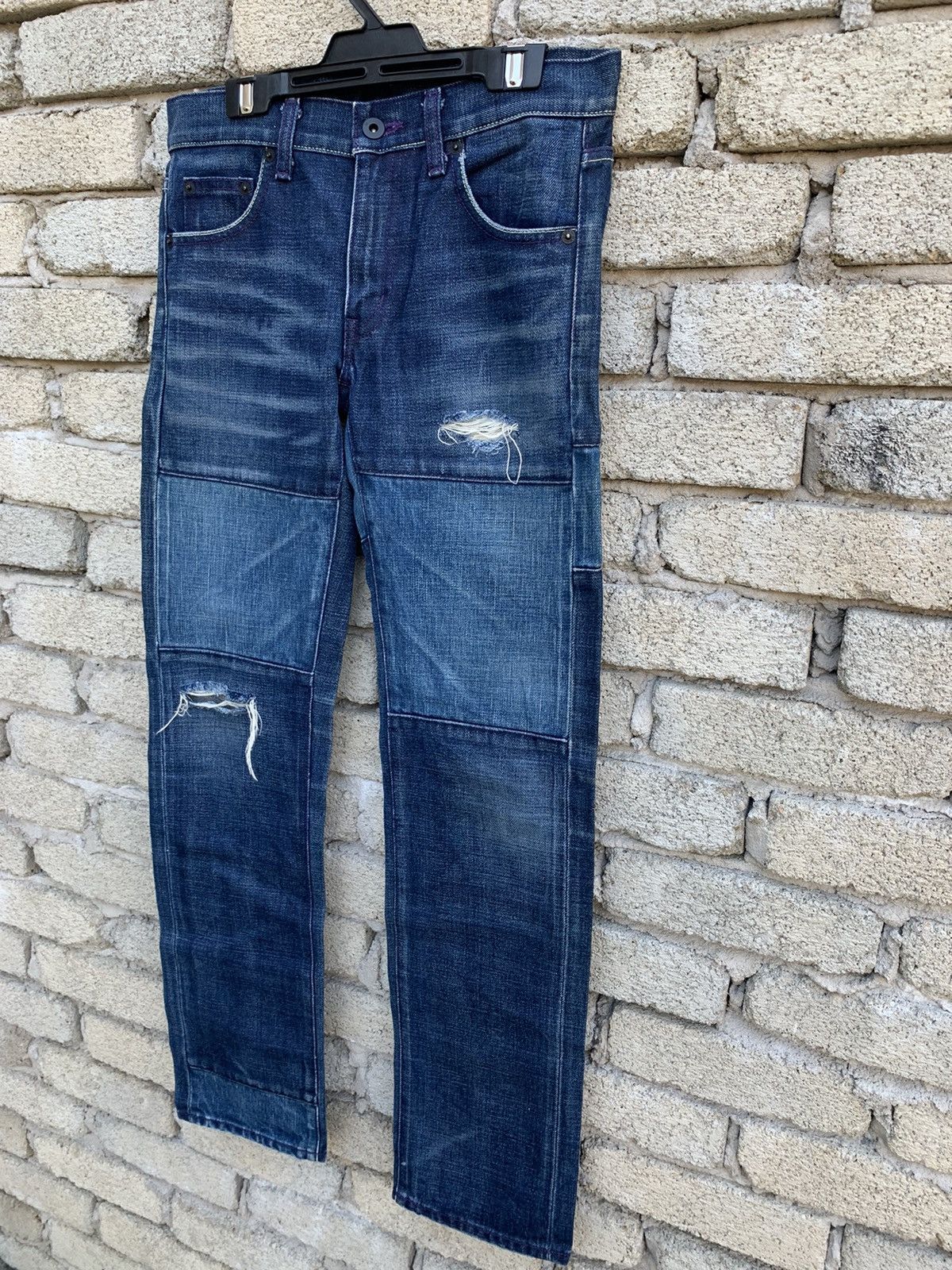 Neighborhood Neighborhood Savage Rips Patchwork 2003 Selvedge Denim Pants Size US 29 - 5 Thumbnail
