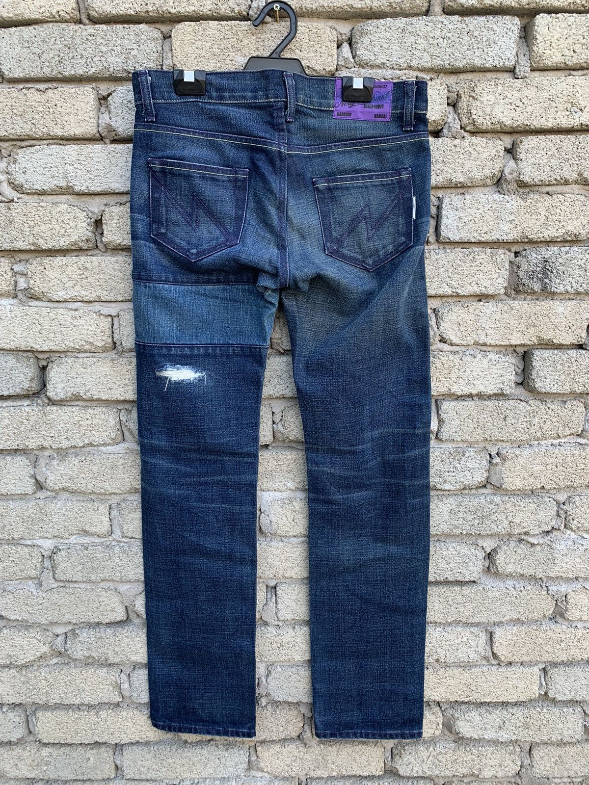 Neighborhood Neighborhood Savage Rips Patchwork 2003 Selvedge Denim Pants Size US 29 - 6 Thumbnail