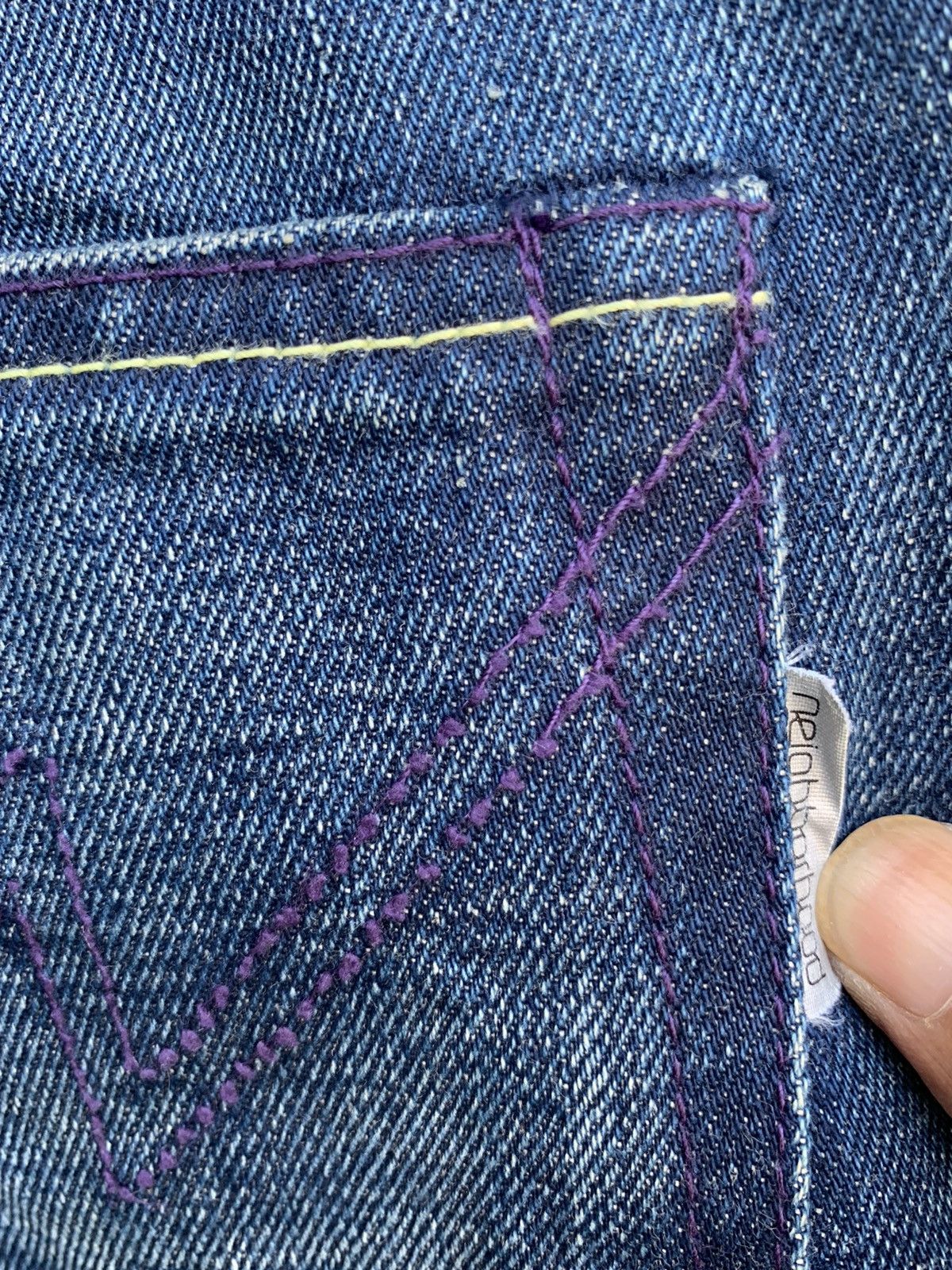 Neighborhood Neighborhood Savage Rips Patchwork 2003 Selvedge Denim Pants Size US 29 - 16 Thumbnail