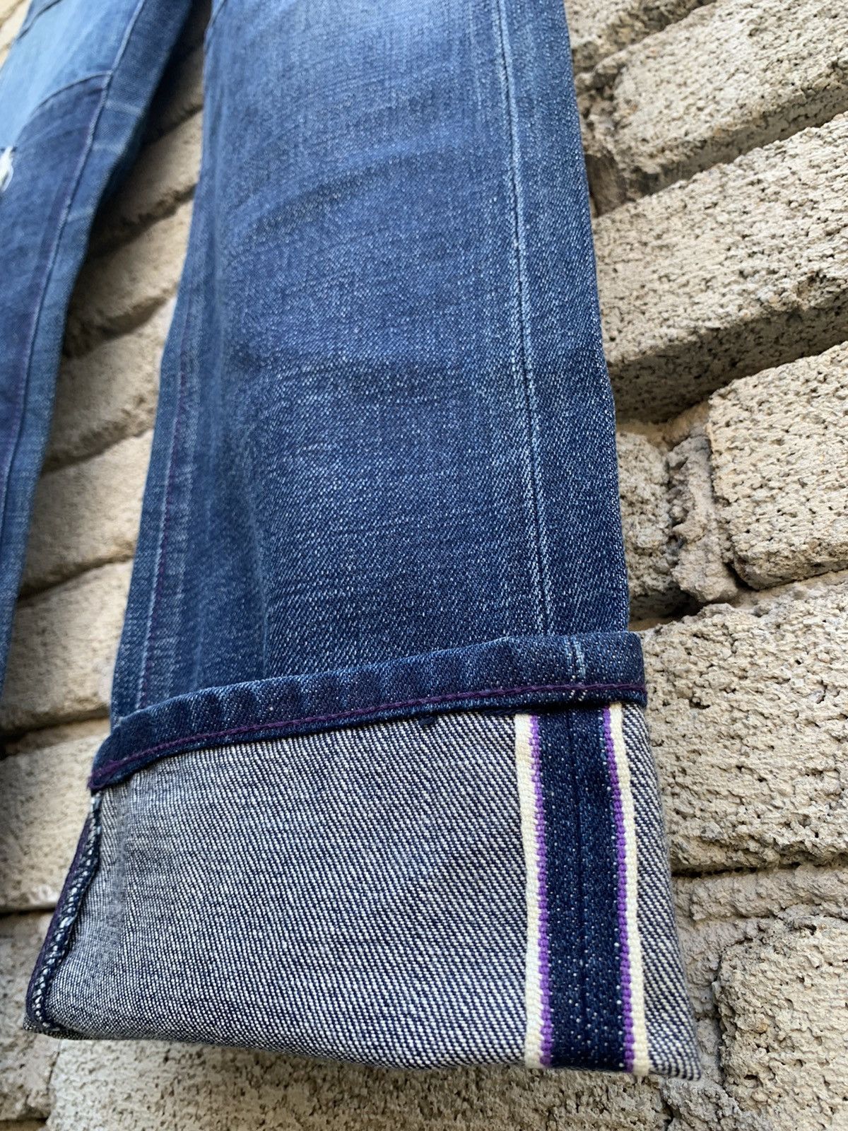 Neighborhood Neighborhood Savage Rips Patchwork 2003 Selvedge Denim Pants Size US 29 - 20 Thumbnail