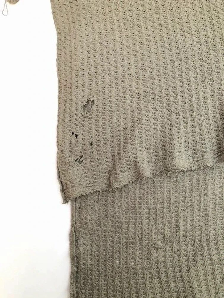 Maison MIHARA YASUHIRO RARE🔥KNIT THRASHED DESIGN FITTING TAILBACK SHIRT Size US L / EU 52-54 / 3 - 13 Thumbnail