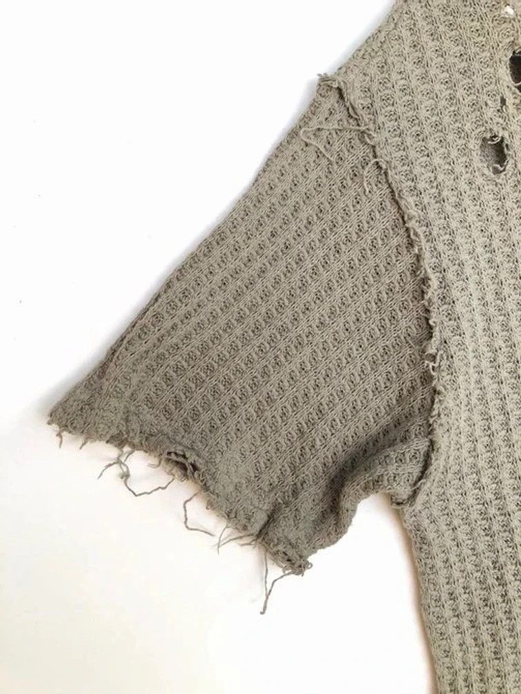 Maison MIHARA YASUHIRO RARE🔥KNIT THRASHED DESIGN FITTING TAILBACK SHIRT Size US L / EU 52-54 / 3 - 9 Thumbnail