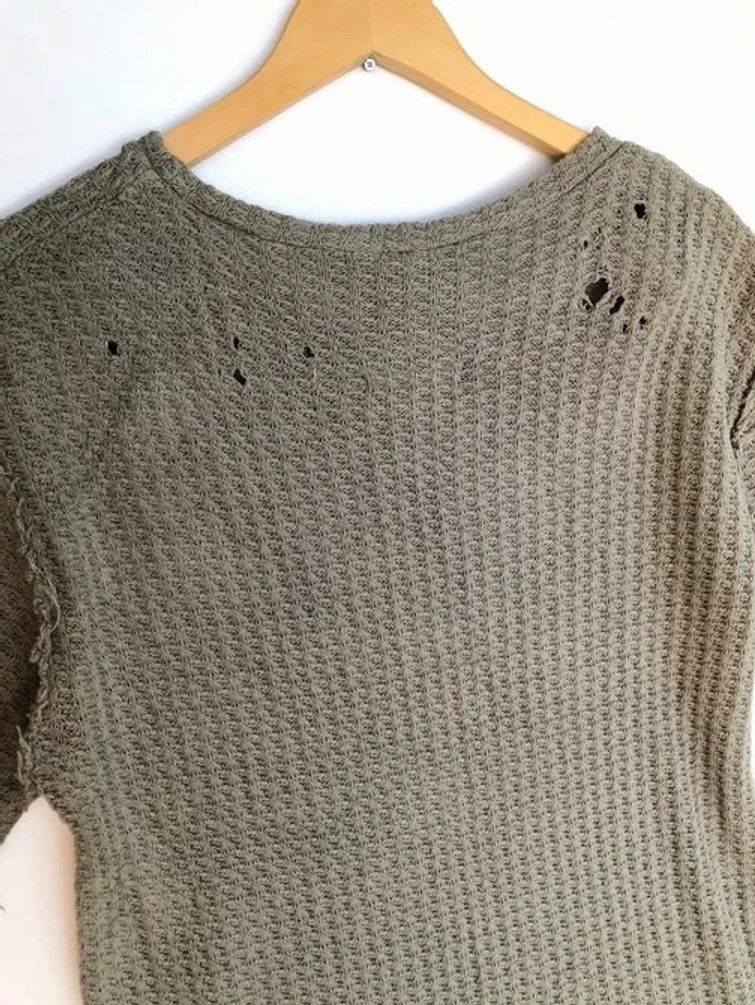 Maison MIHARA YASUHIRO RARE🔥KNIT THRASHED DESIGN FITTING TAILBACK SHIRT Size US L / EU 52-54 / 3 - 7 Thumbnail