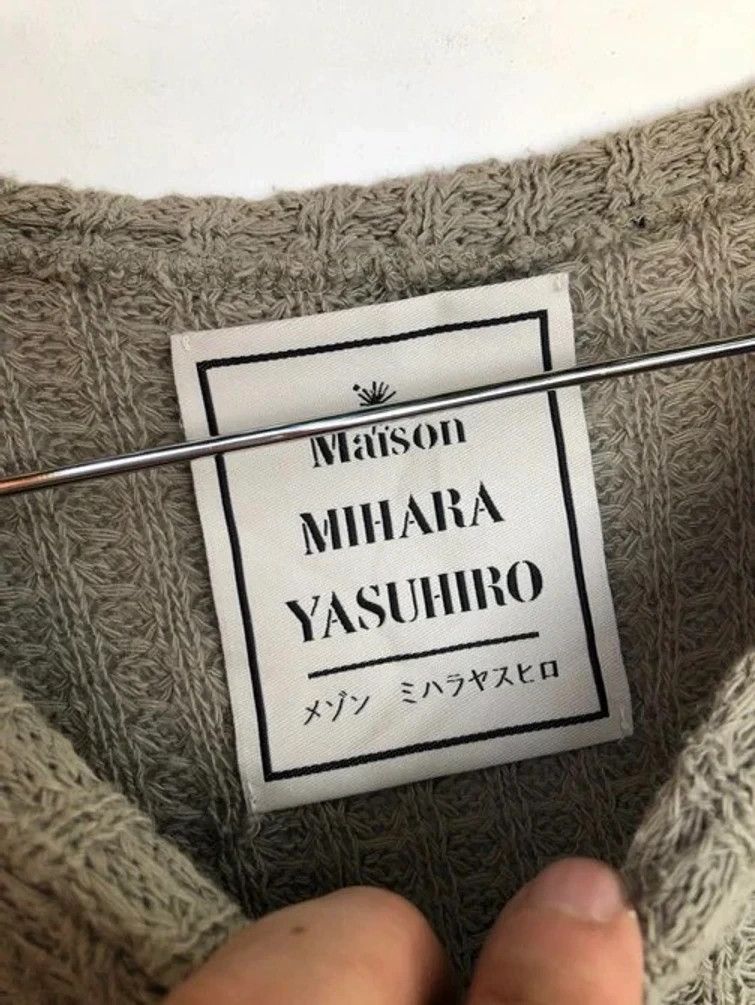 Maison MIHARA YASUHIRO RARE🔥KNIT THRASHED DESIGN FITTING TAILBACK SHIRT Size US L / EU 52-54 / 3 - 6 Thumbnail
