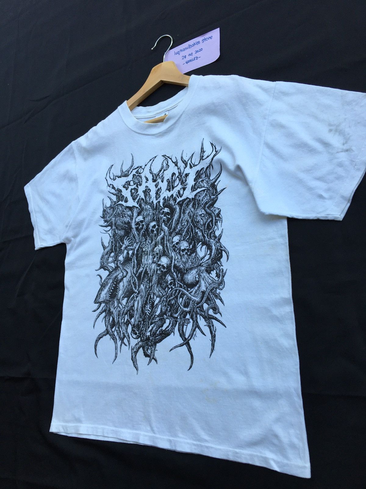 Vintage Rare Skulls Artistic Illustration Hell Life Devils Tee Size US L / EU 52-54 / 3 - 4 Thumbnail