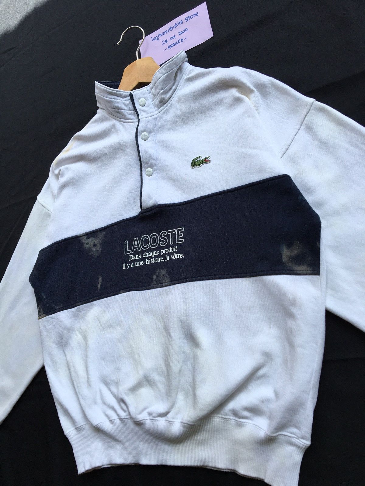 Lacoste Vintage Lacoste Sweatshirt Crewneck Big Logo Size US M / EU 48-50 / 2 - 3 Thumbnail