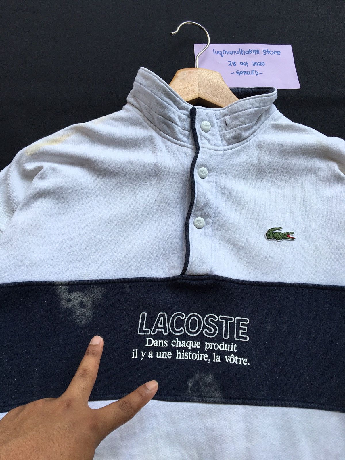 Lacoste Vintage Lacoste Sweatshirt Crewneck Big Logo Size US M / EU 48-50 / 2 - 16 Thumbnail