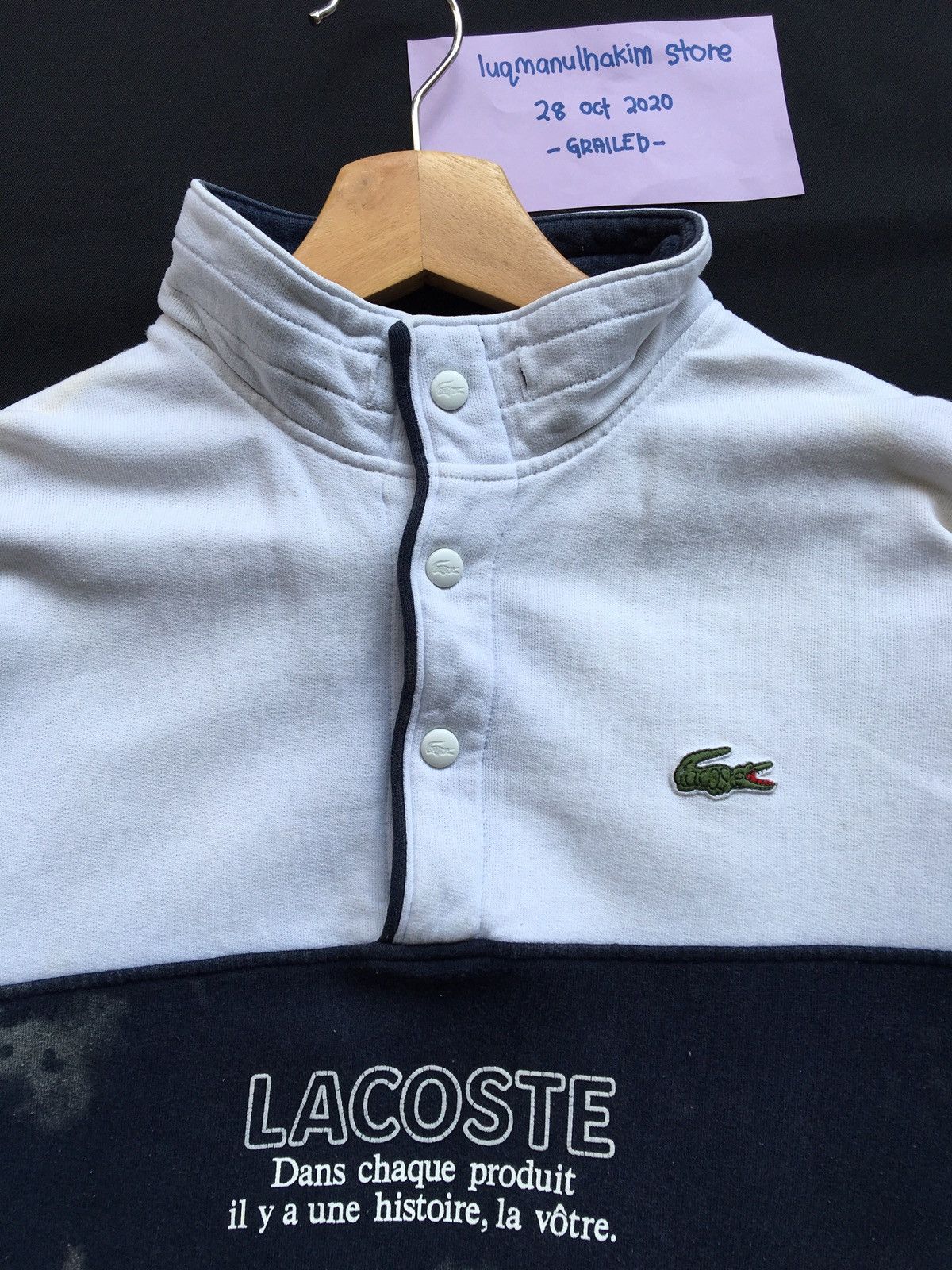 Lacoste Vintage Lacoste Sweatshirt Crewneck Big Logo Size US M / EU 48-50 / 2 - 4 Thumbnail