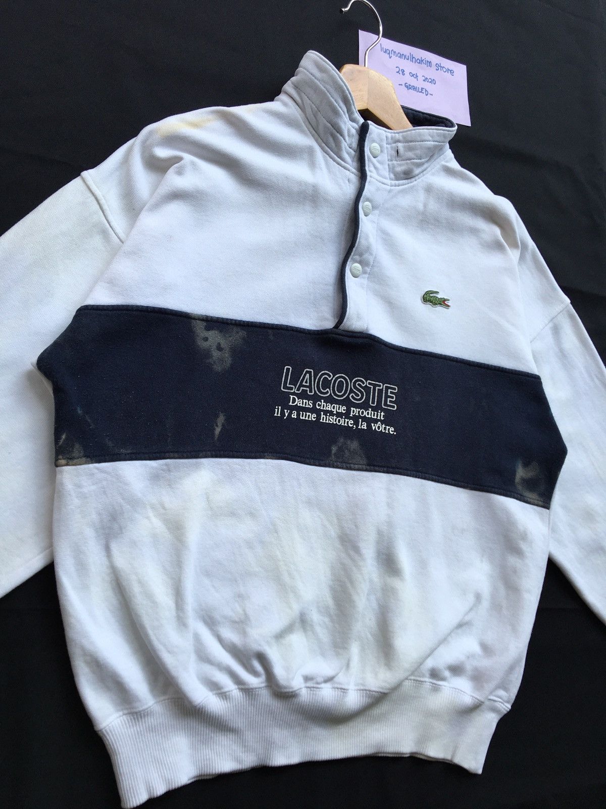 Lacoste Vintage Lacoste Sweatshirt Crewneck Big Logo Size US M / EU 48-50 / 2 - 2 Thumbnail