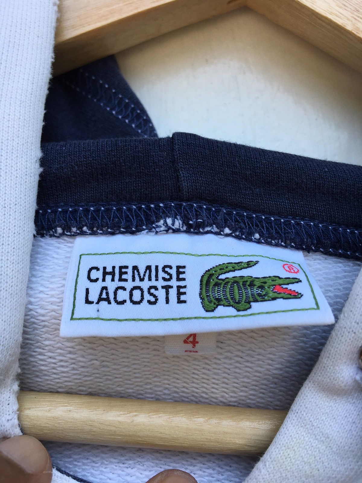 Lacoste Vintage Lacoste Spellout Big Logo Hoodie Size US L / EU 52-54 / 3 - 9 Thumbnail