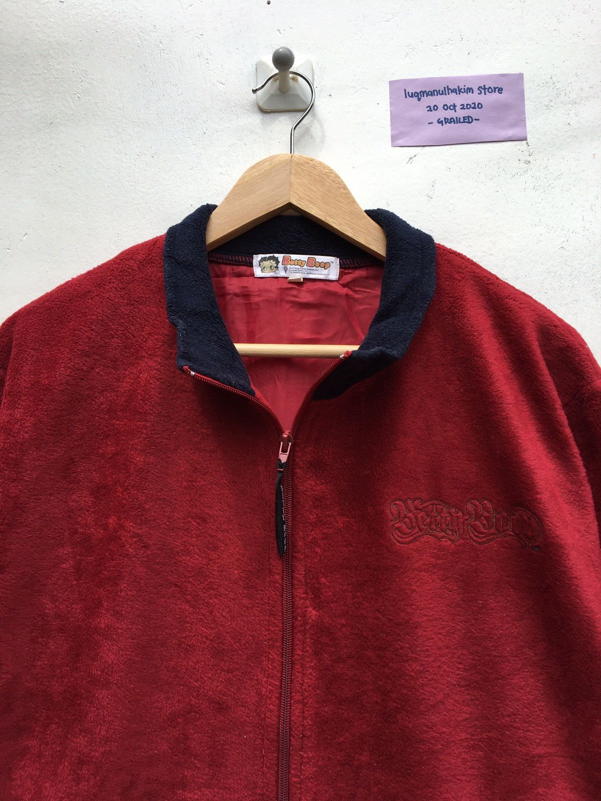 Cartoon Network tg BETTY BOOP Fleece Red Jacket Big Logo Betty Boop CowBoY Size US L / EU 52-54 / 3 - 10 Thumbnail