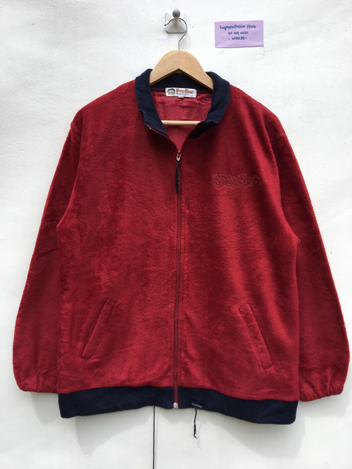 Cartoon Network tg BETTY BOOP Fleece Red Jacket Big Logo Betty Boop CowBoY Size US L / EU 52-54 / 3 - 7 Thumbnail