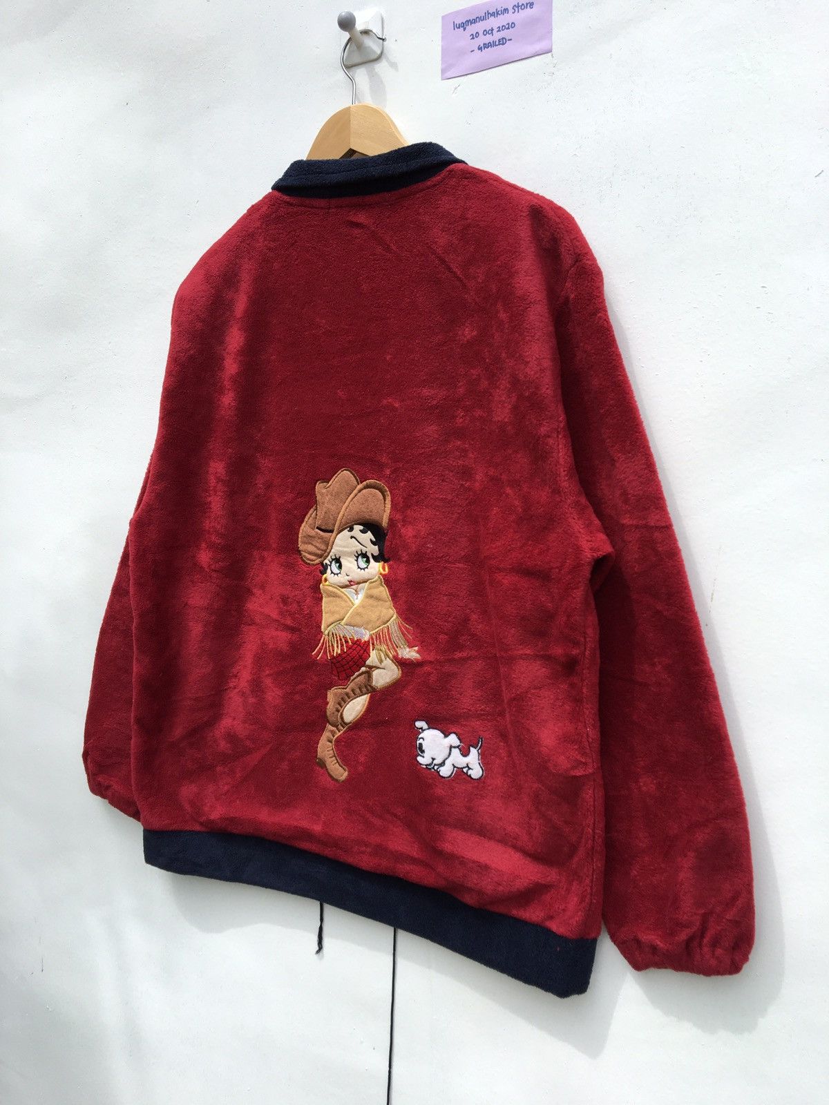 Cartoon Network tg BETTY BOOP Fleece Red Jacket Big Logo Betty Boop CowBoY Size US L / EU 52-54 / 3 - 3 Thumbnail