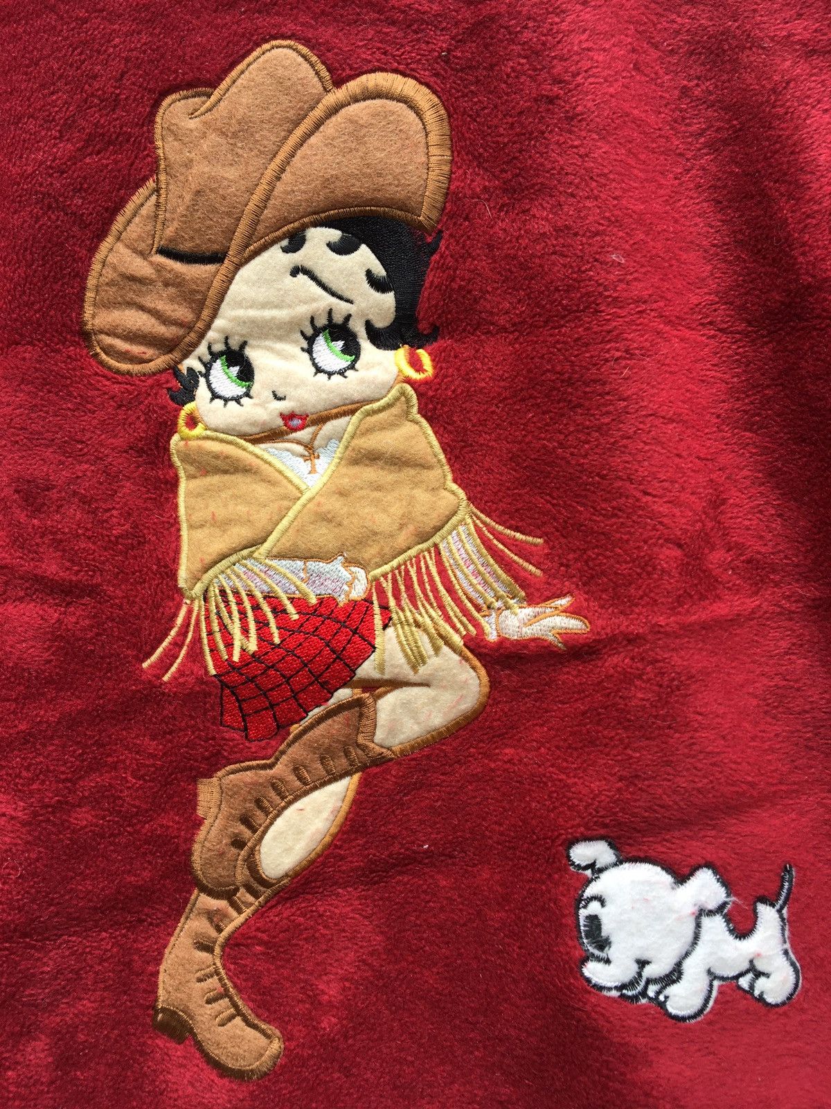 Cartoon Network tg BETTY BOOP Fleece Red Jacket Big Logo Betty Boop CowBoY Size US L / EU 52-54 / 3 - 5 Thumbnail