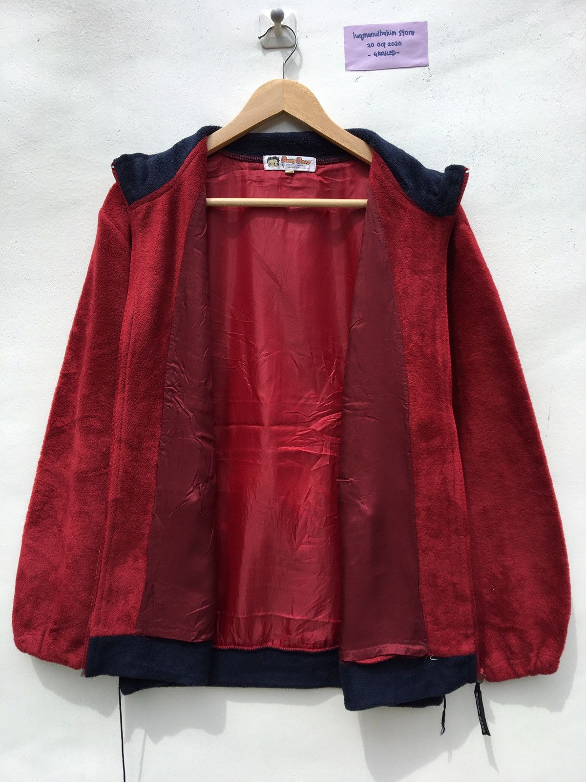 Cartoon Network tg BETTY BOOP Fleece Red Jacket Big Logo Betty Boop CowBoY Size US L / EU 52-54 / 3 - 6 Thumbnail