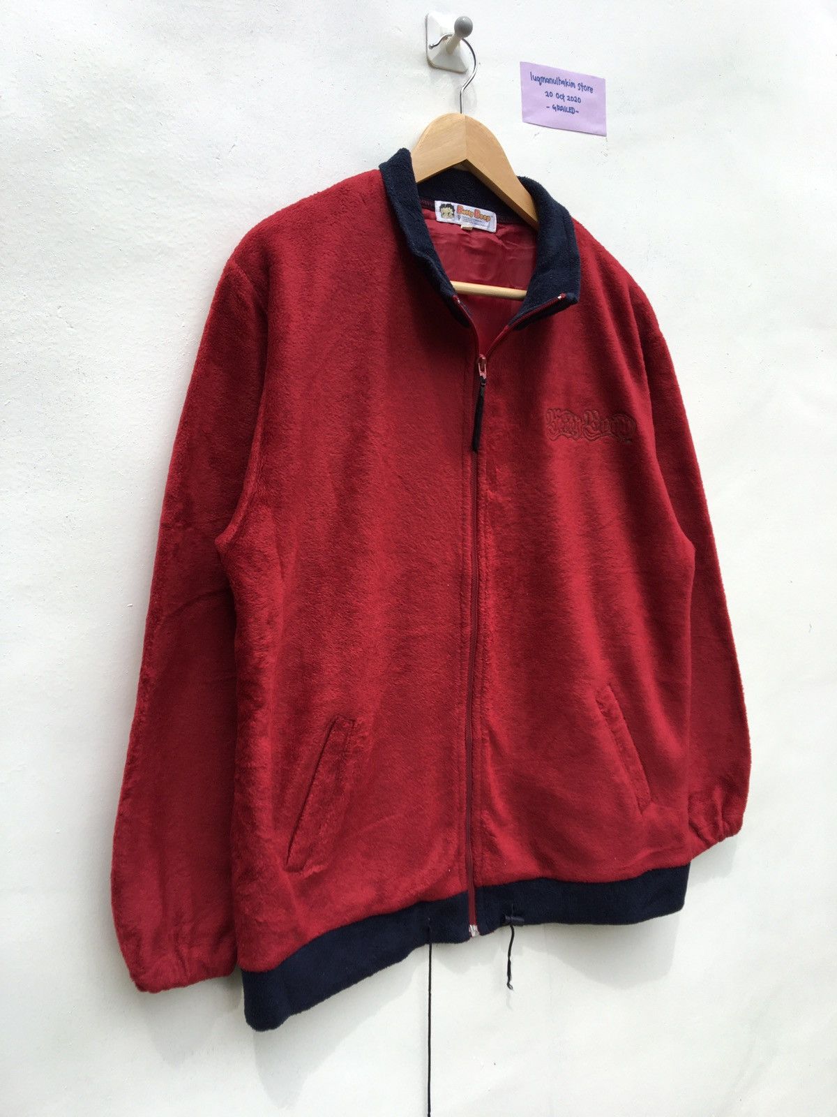 Cartoon Network tg BETTY BOOP Fleece Red Jacket Big Logo Betty Boop CowBoY Size US L / EU 52-54 / 3 - 9 Thumbnail