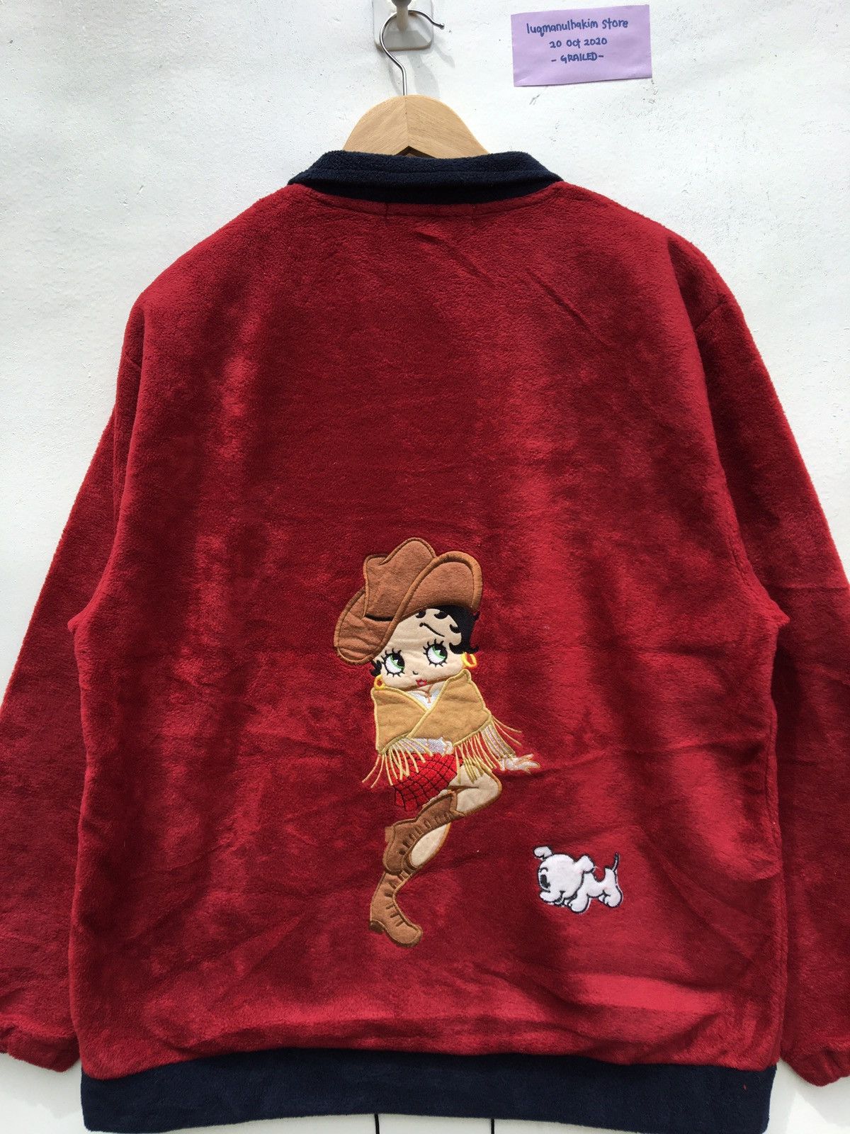 Cartoon Network tg BETTY BOOP Fleece Red Jacket Big Logo Betty Boop CowBoY Size US L / EU 52-54 / 3 - 1 Thumbnail