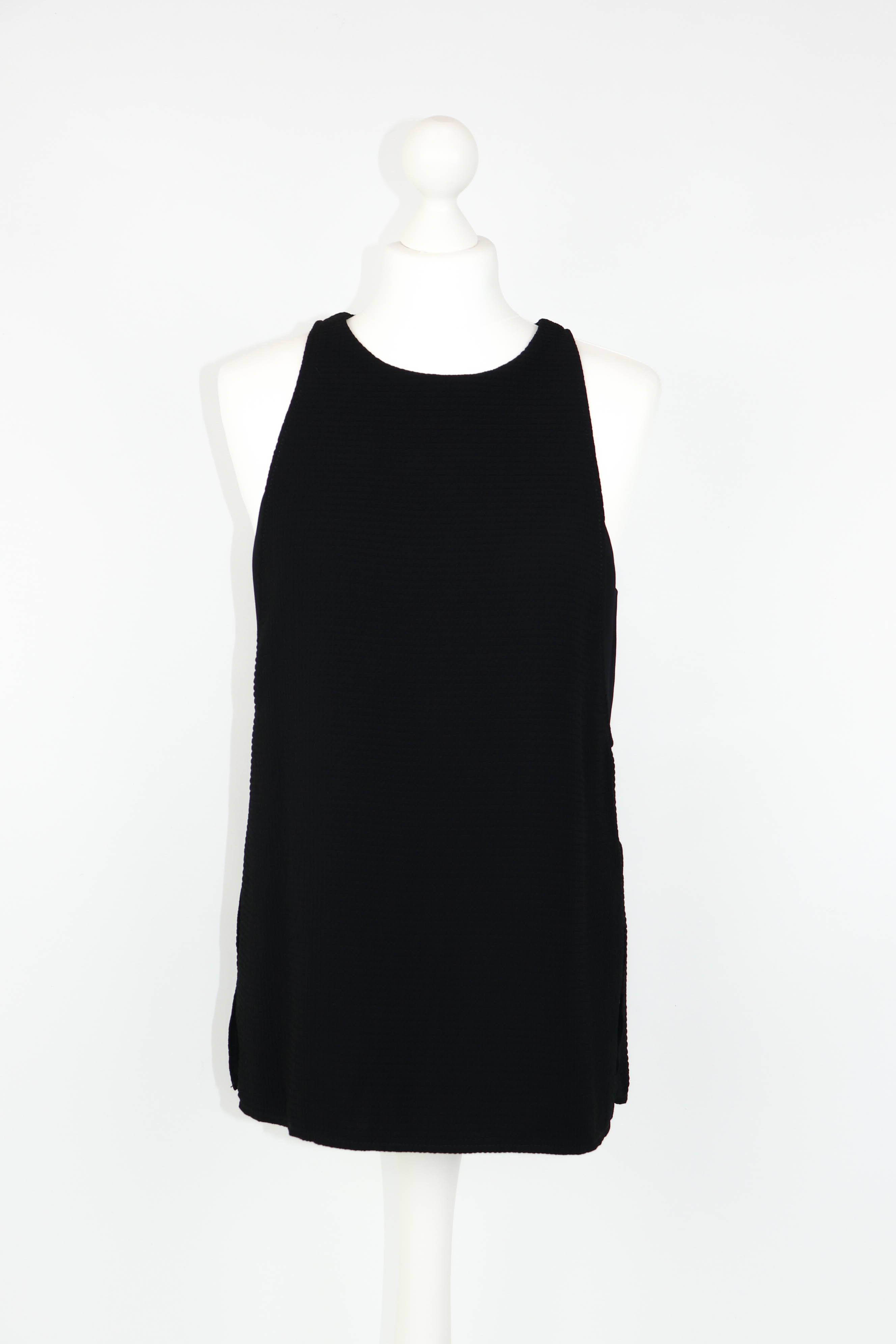 Helmut Lang Women's Helmut Lang Black Layered Mini Top Zip Blouse Size M / US 6-8 / IT 42-44 - 3 Thumbnail