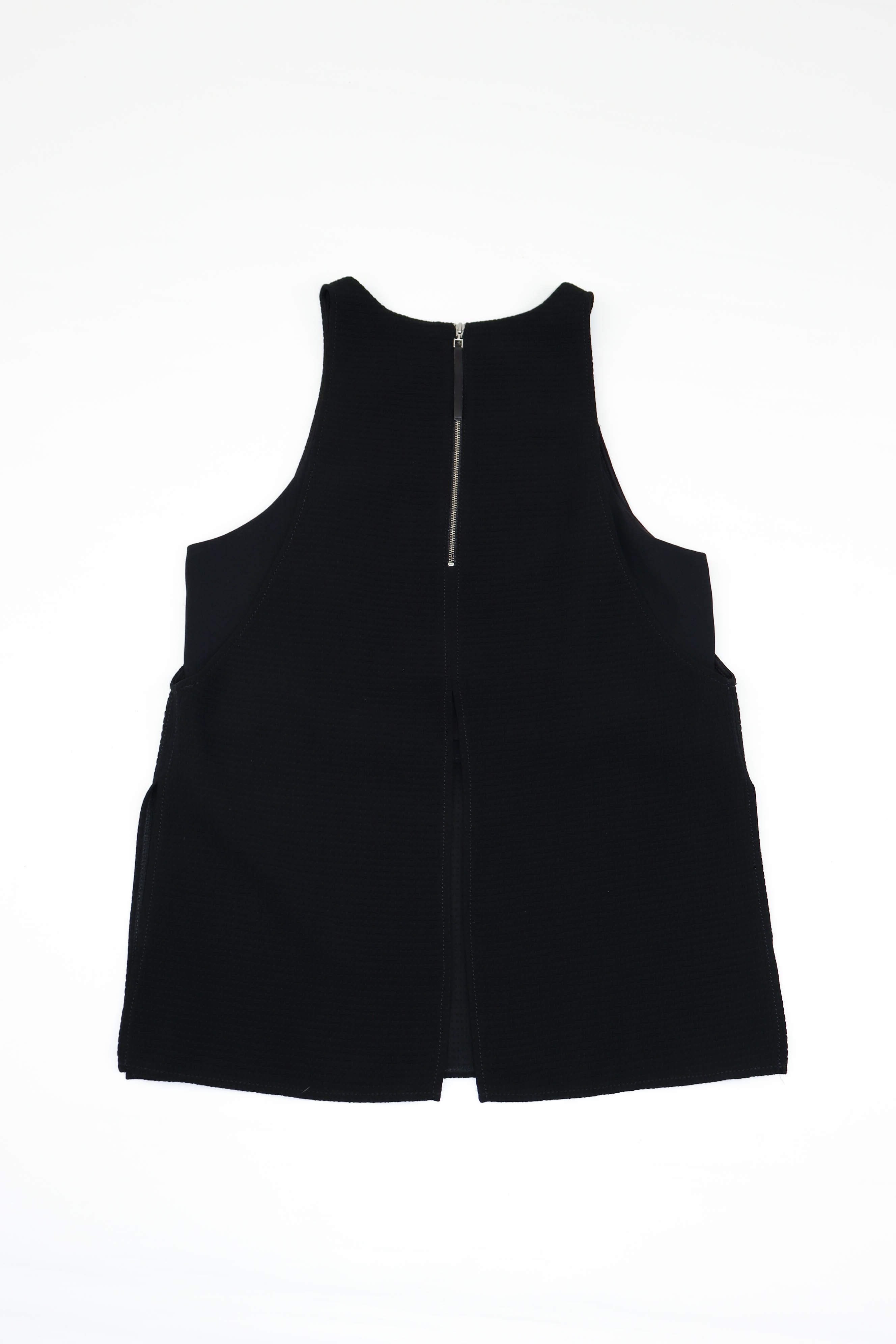 Helmut Lang Women's Helmut Lang Black Layered Mini Top Zip Blouse Size M / US 6-8 / IT 42-44 - 2 Thumbnail