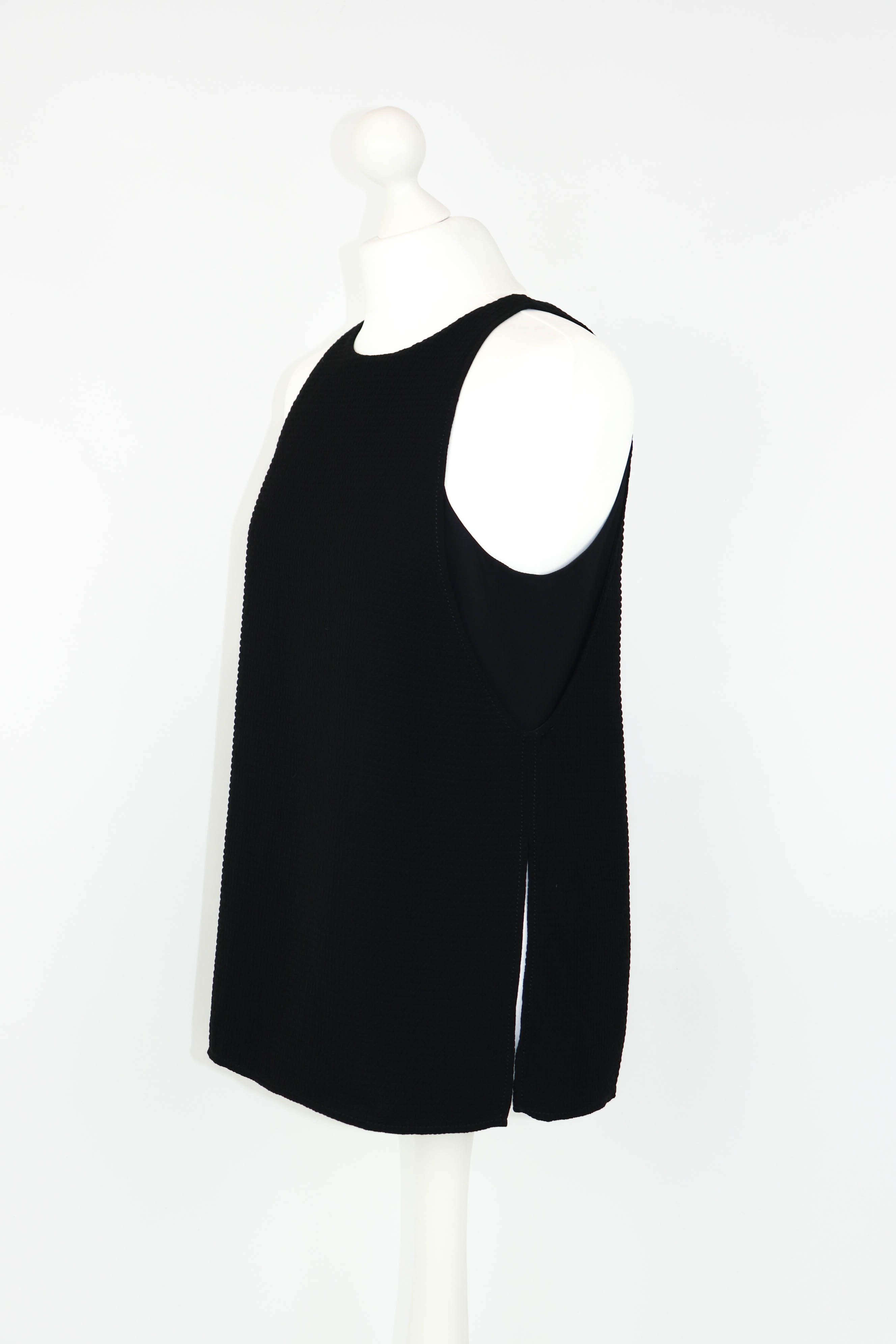 Helmut Lang Women's Helmut Lang Black Layered Mini Top Zip Blouse Size M / US 6-8 / IT 42-44 - 5 Thumbnail