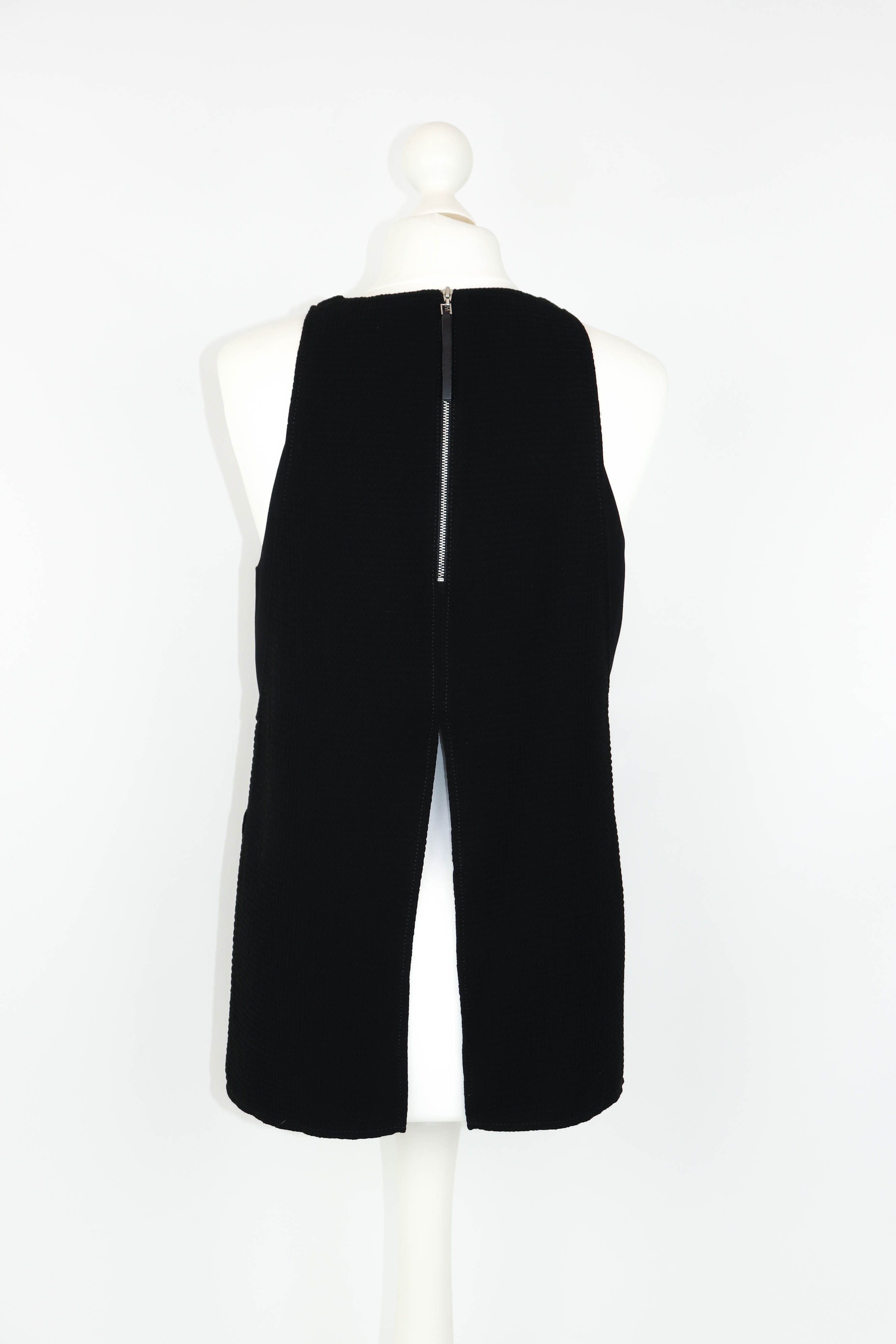 Helmut Lang Women's Helmut Lang Black Layered Mini Top Zip Blouse Size M / US 6-8 / IT 42-44 - 6 Thumbnail