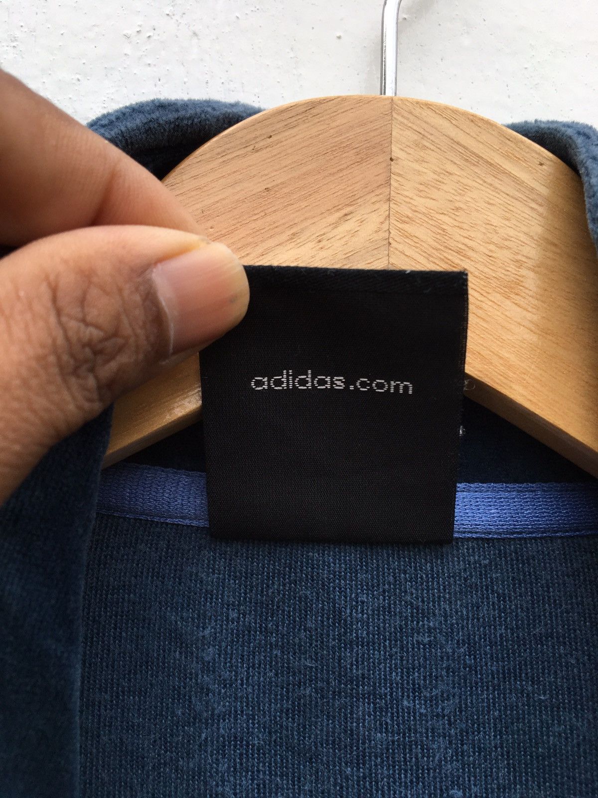 Adidas Navy Velvet Adidas 3 Stripes Tracksuit Big Logo Sweater Size US M / EU 48-50 / 2 - 7 Thumbnail