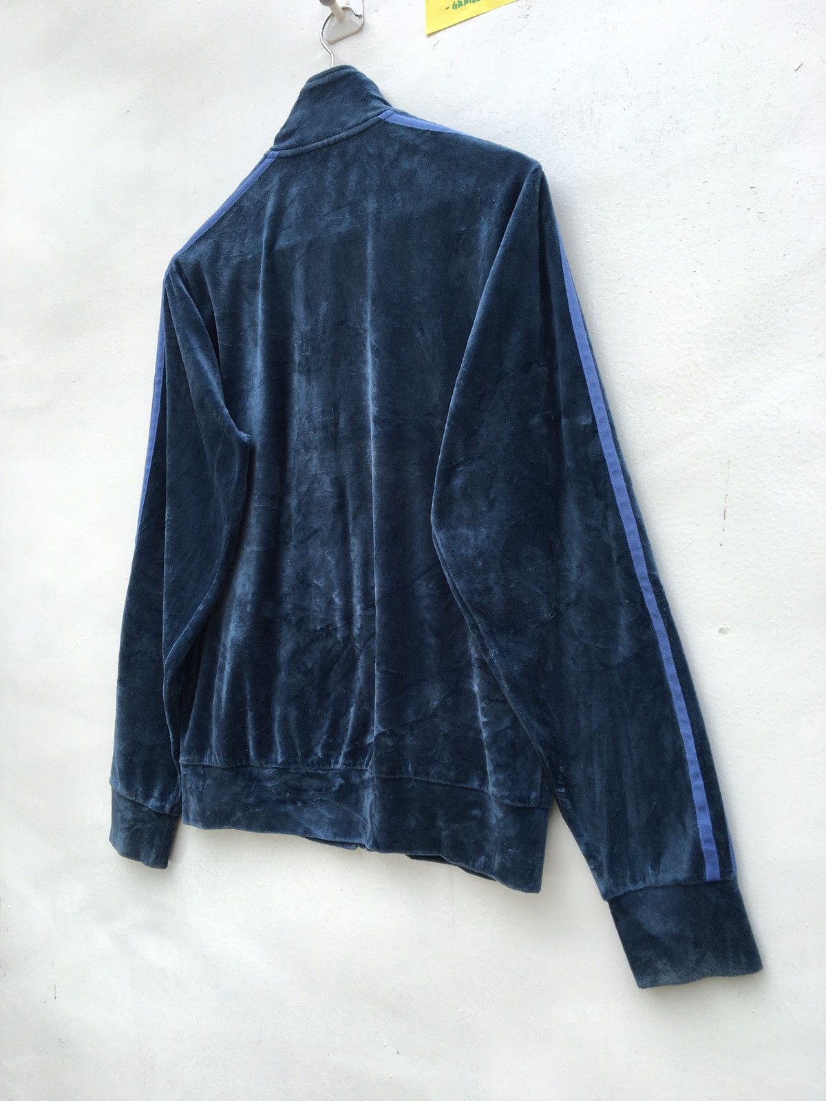 Adidas Navy Velvet Adidas 3 Stripes Tracksuit Big Logo Sweater Size US M / EU 48-50 / 2 - 11 Thumbnail
