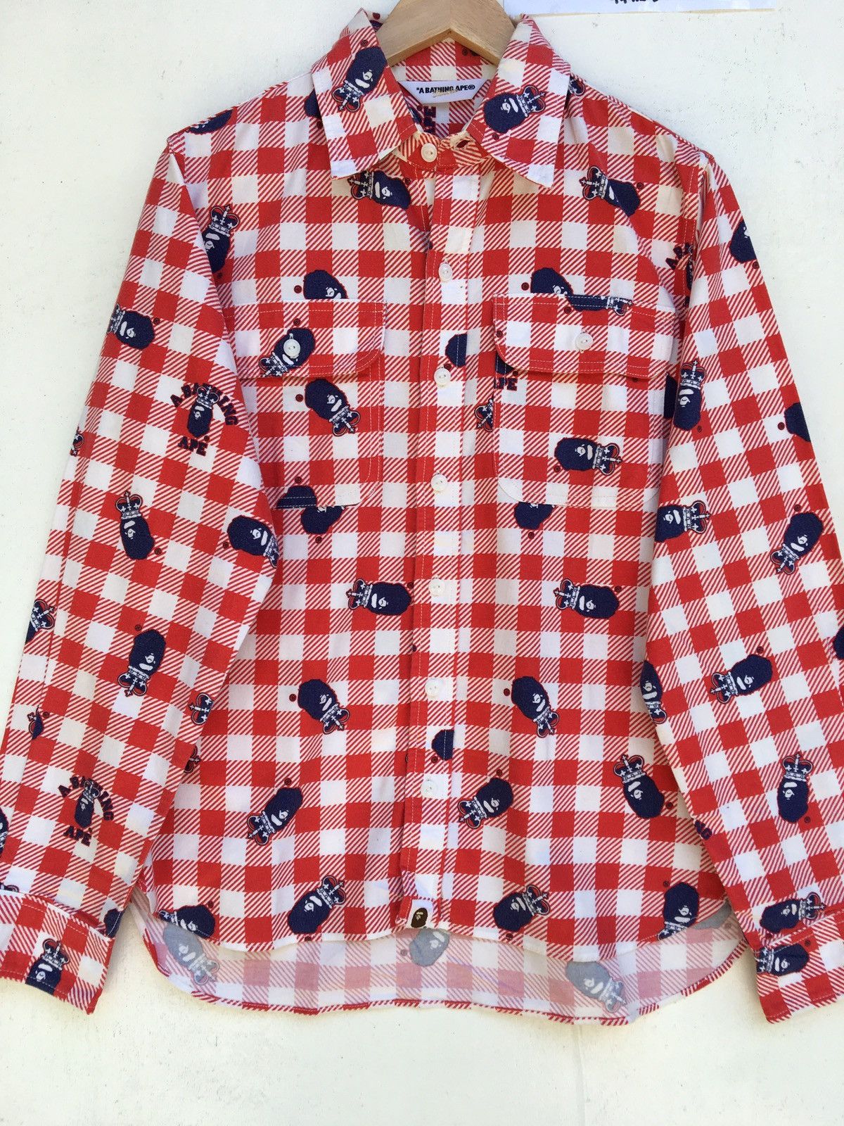 Bape Crown Ape Head Button Up Shirt Size US S / EU 44-46 / 1 - 4 Thumbnail