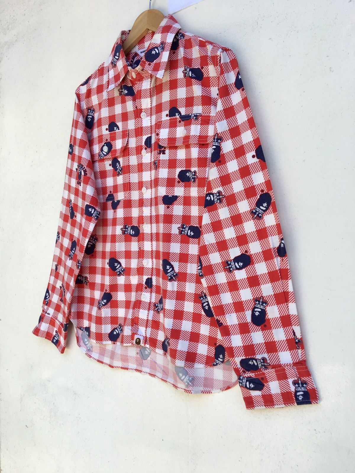 Bape Crown Ape Head Button Up Shirt Size US S / EU 44-46 / 1 - 3 Thumbnail