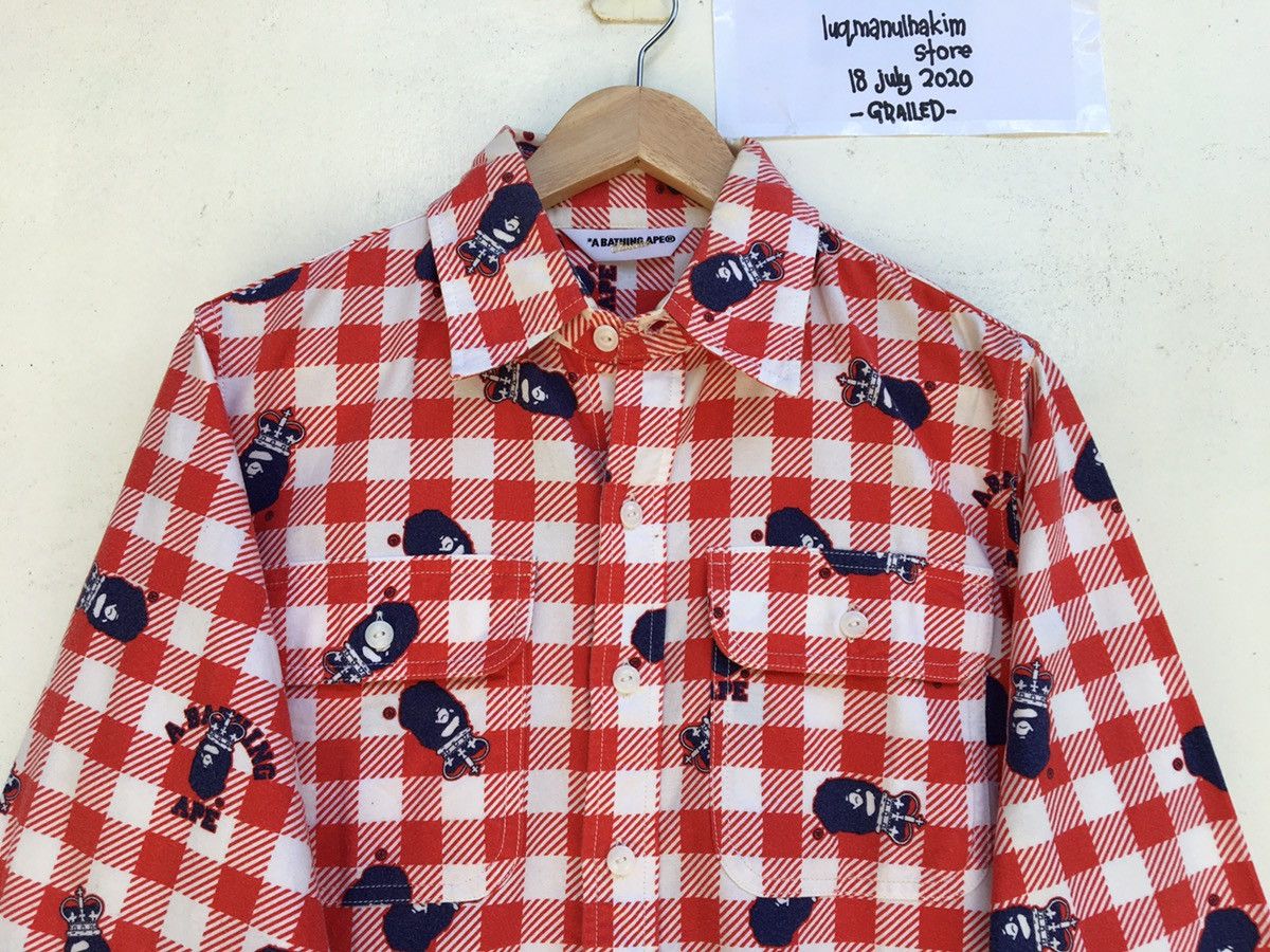 Bape Crown Ape Head Button Up Shirt Size US S / EU 44-46 / 1 - 6 Thumbnail