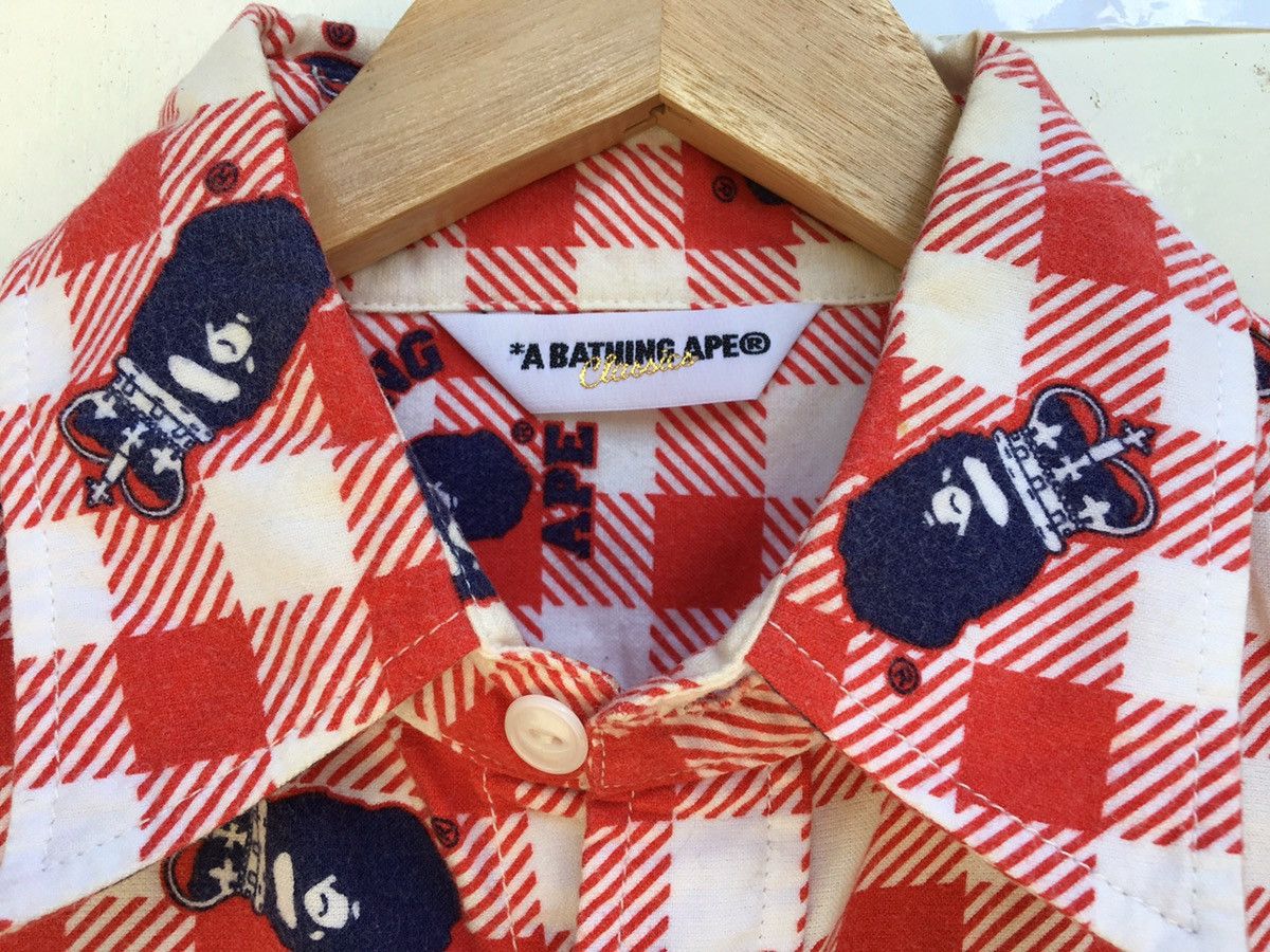 Bape Crown Ape Head Button Up Shirt Size US S / EU 44-46 / 1 - 13 Thumbnail