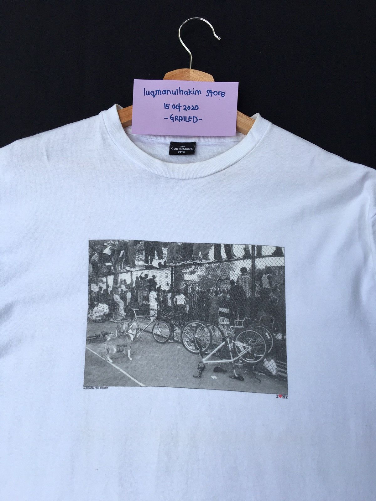 Stussy Vintage STUSSY X CUSTOMADE by SUE KWON NY PHOTO TEE Size US L / EU 52-54 / 3 - 1 Thumbnail