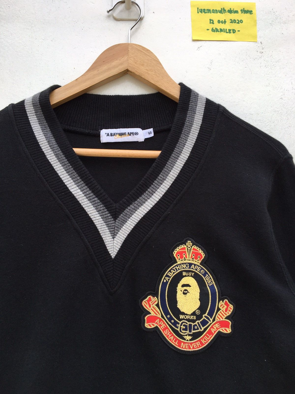 Bape College V-Neck Sweatshirt Size US S / EU 44-46 / 1 - 4 Thumbnail