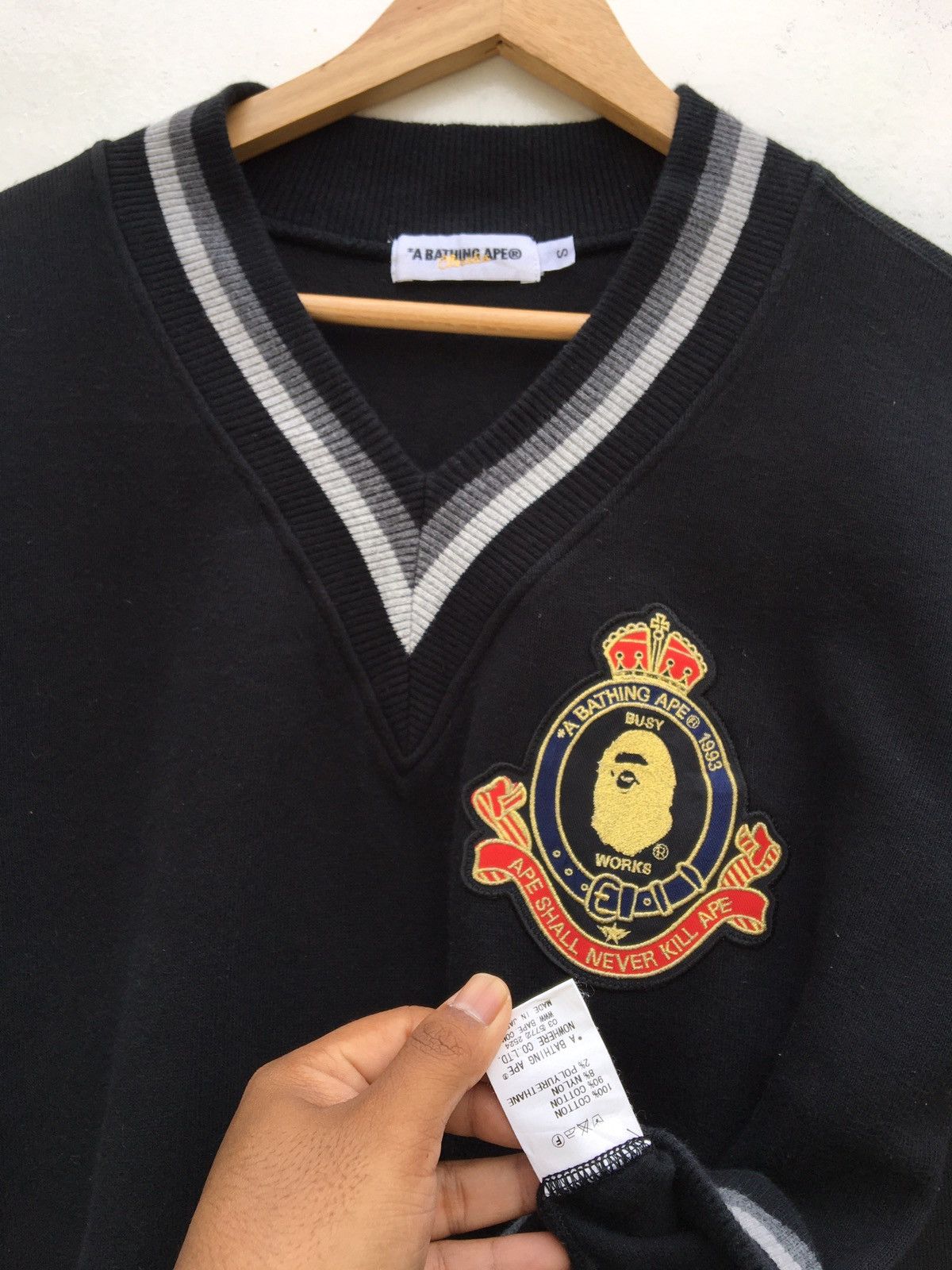 Bape College V-Neck Sweatshirt Size US S / EU 44-46 / 1 - 10 Thumbnail