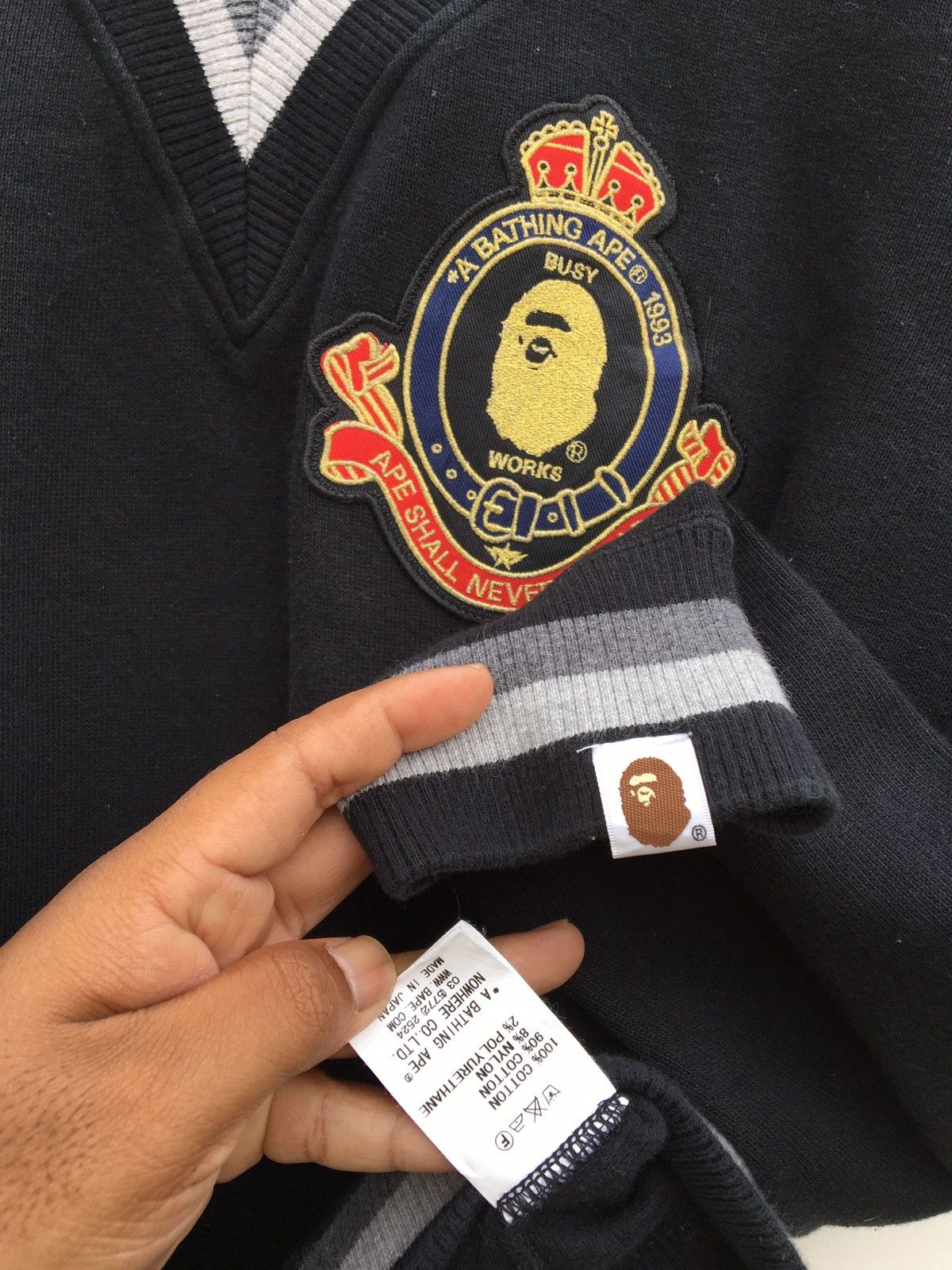 Bape College V-Neck Sweatshirt Size US S / EU 44-46 / 1 - 15 Thumbnail