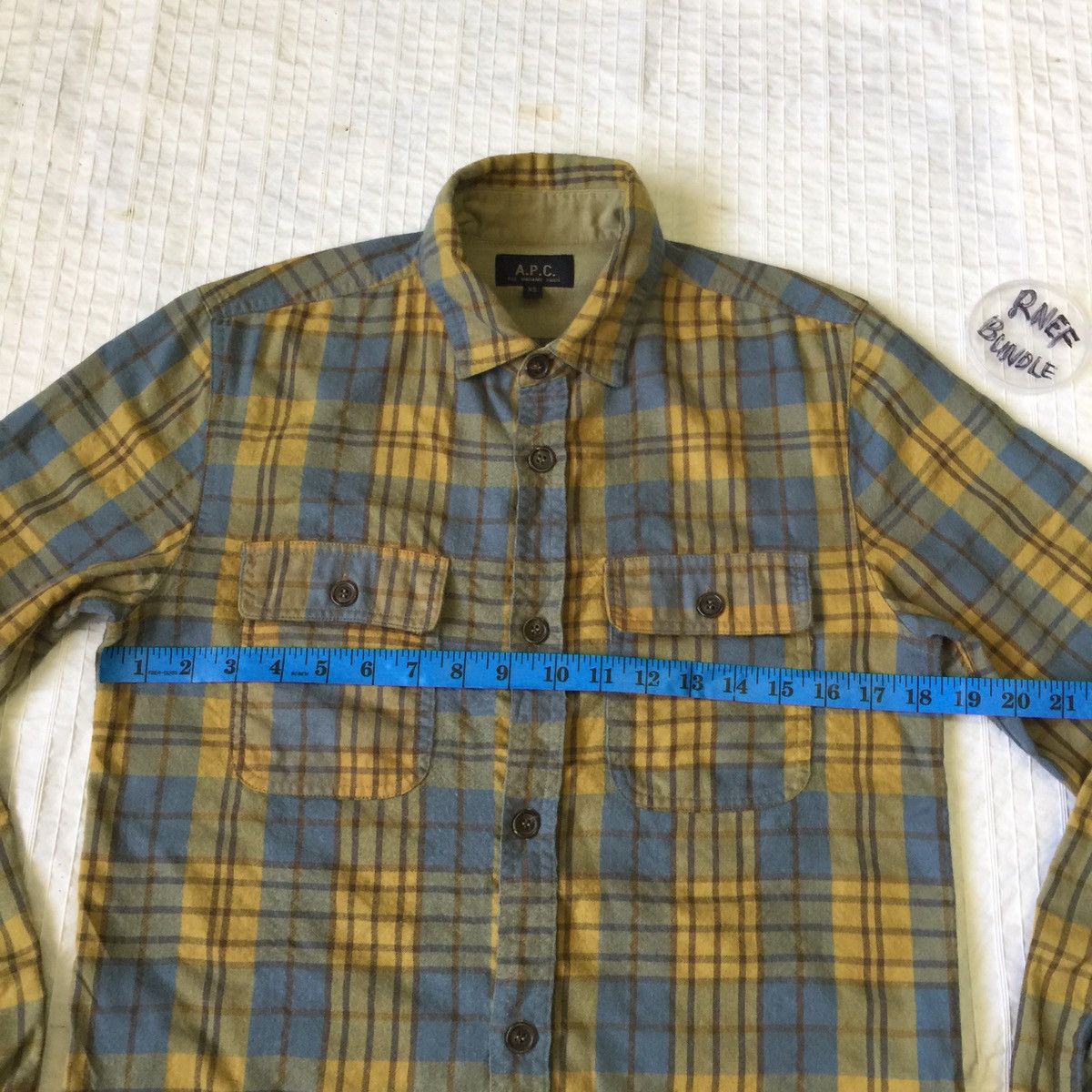 A.P.C. A.P.C Rue Madame Paris Plaid Flannel Shirt Made in Tunisia Size US S / EU 44-46 / 1 - 10 Thumbnail