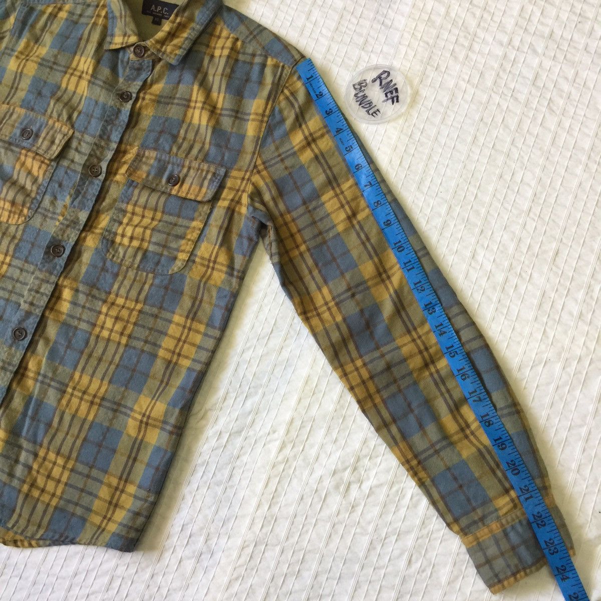 A.P.C. A.P.C Rue Madame Paris Plaid Flannel Shirt Made in Tunisia Size US S / EU 44-46 / 1 - 13 Thumbnail