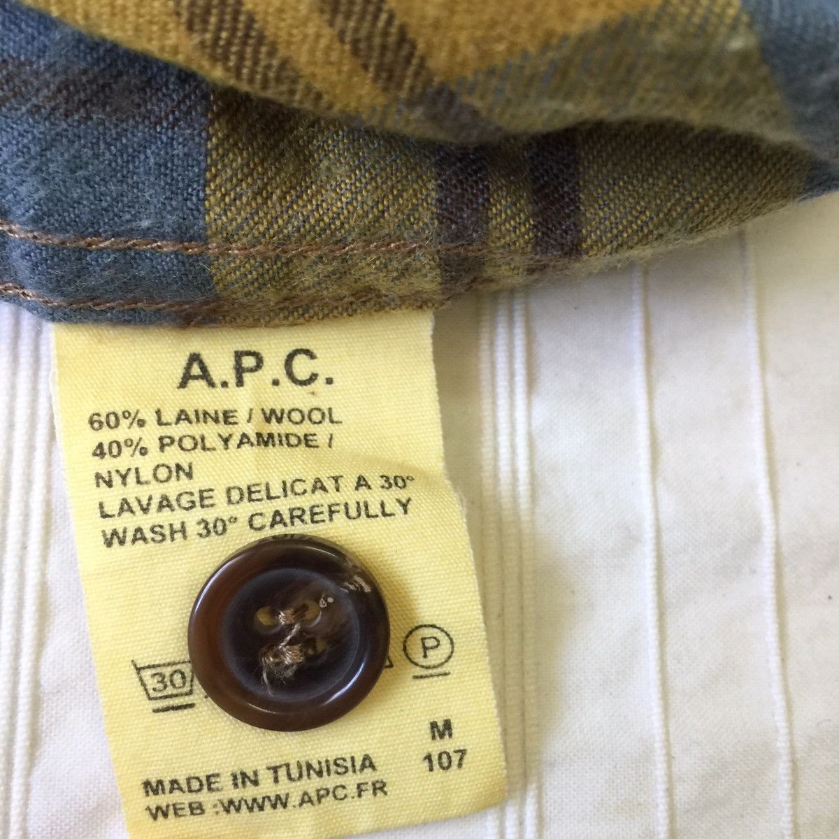 A.P.C. A.P.C Rue Madame Paris Plaid Flannel Shirt Made in Tunisia Size US S / EU 44-46 / 1 - 15 Thumbnail