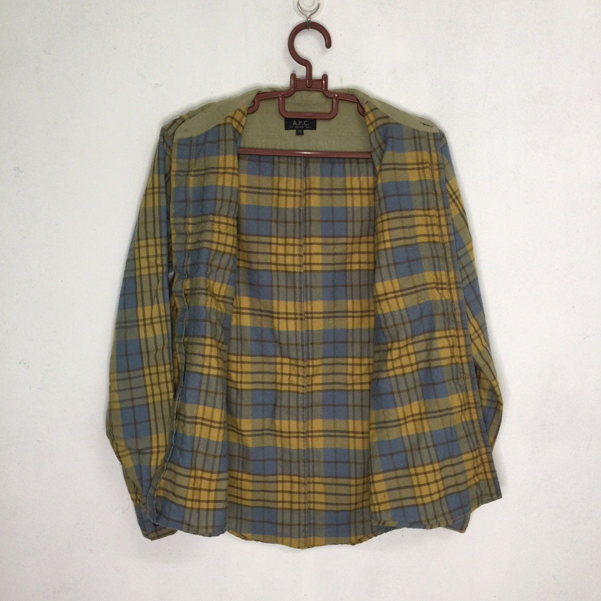 A.P.C. A.P.C Rue Madame Paris Plaid Flannel Shirt Made in Tunisia Size US S / EU 44-46 / 1 - 8 Thumbnail