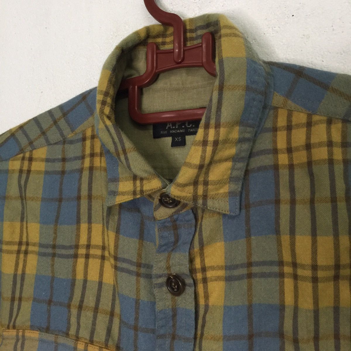 A.P.C. A.P.C Rue Madame Paris Plaid Flannel Shirt Made in Tunisia Size US S / EU 44-46 / 1 - 4 Thumbnail