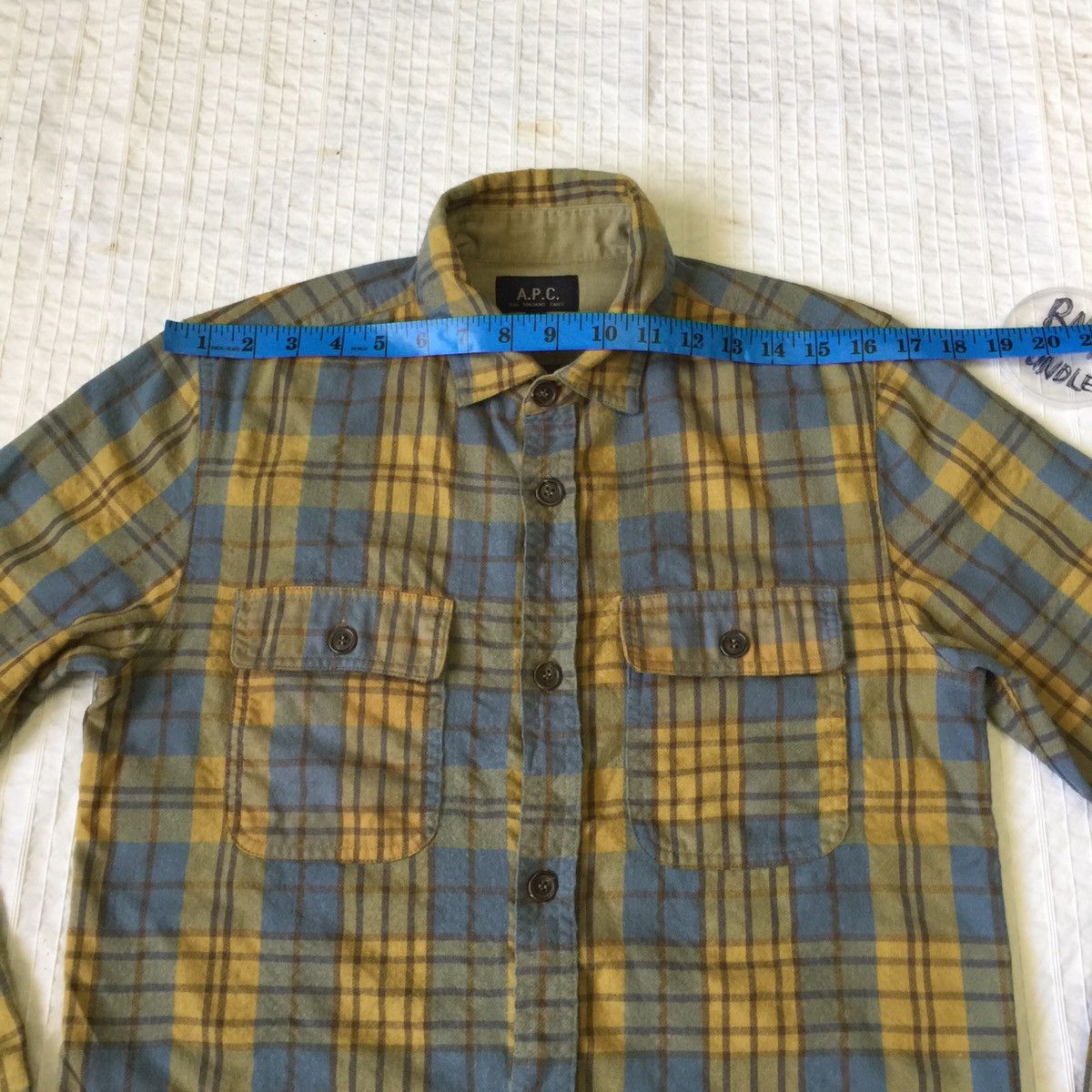 A.P.C. A.P.C Rue Madame Paris Plaid Flannel Shirt Made in Tunisia Size US S / EU 44-46 / 1 - 11 Thumbnail