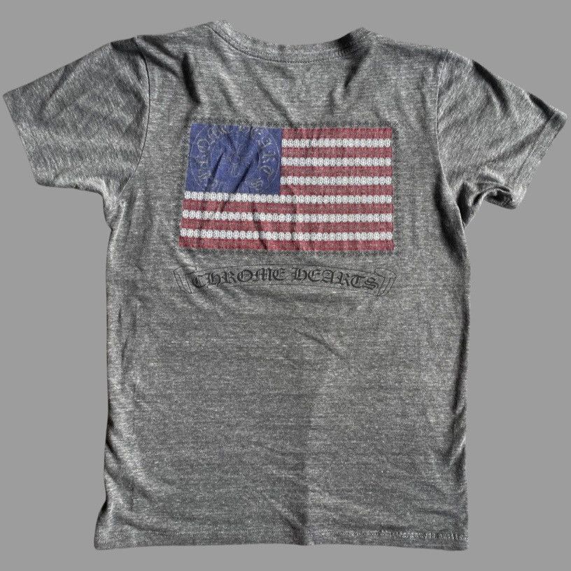 CH American Flag And Dagger V Neck T Shirt