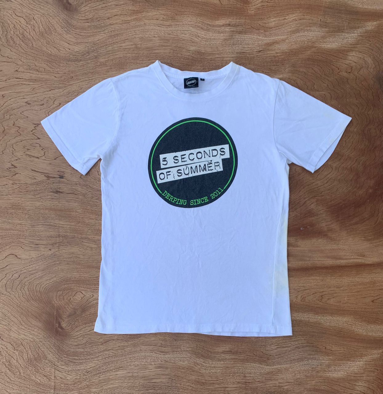 image of Band Tees x Vintage Tee D 40 5 Second Of Summer in White, Men's (Size Large)