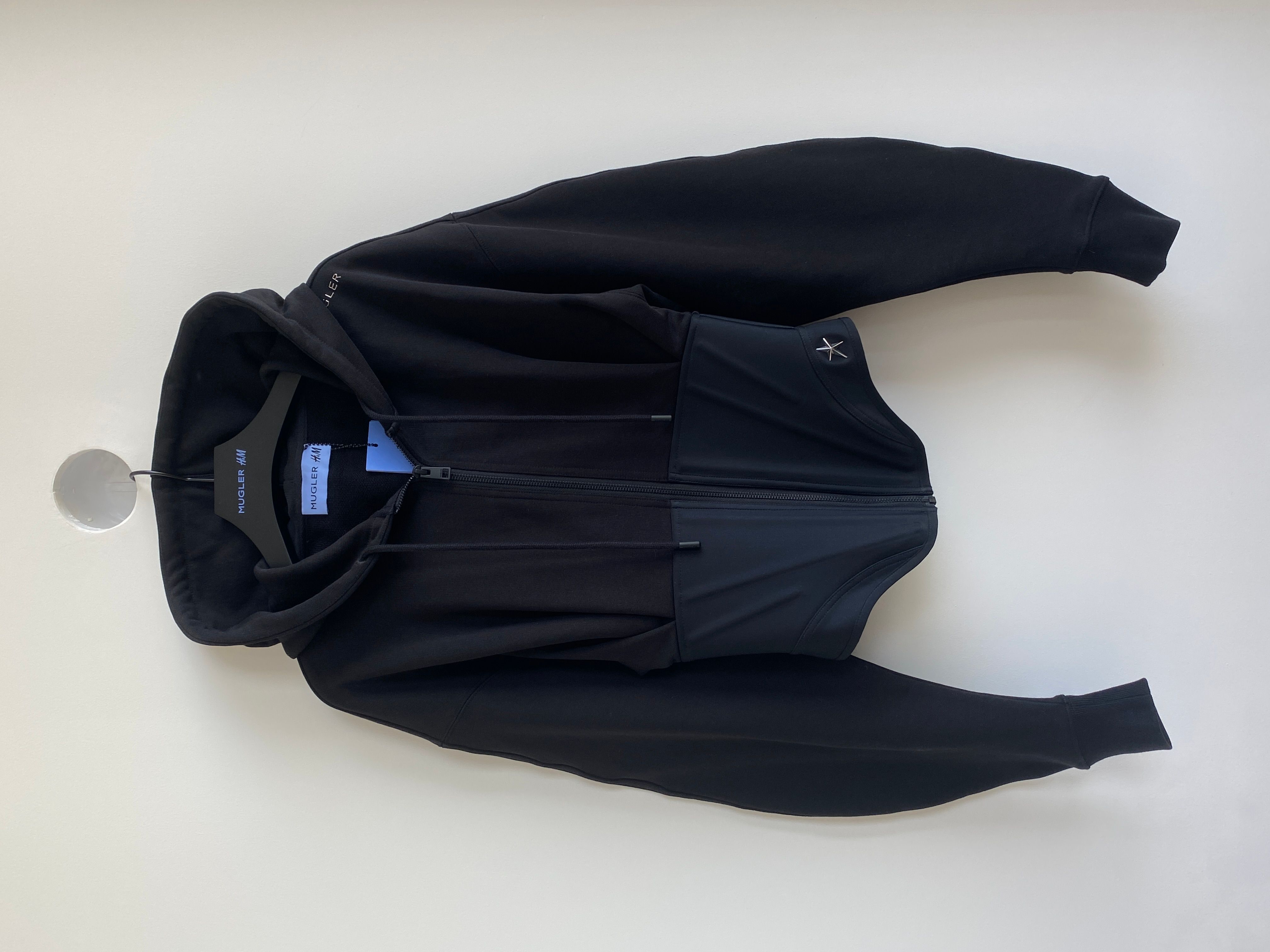 Mugler H&M Mugler Corset-waist hoodie black zip jacket XS | Grailed